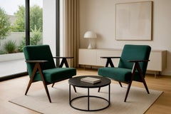 PAIR - Mid Century Modern Lounge Chairs, Model B-310 - Made in Poland, c. 1960s