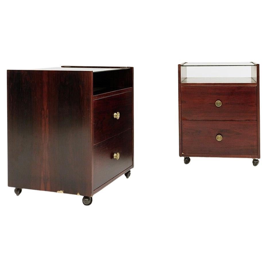 Pair Mid-Century Modern Nightstands by Carlo di Carli, Sormani For Sale