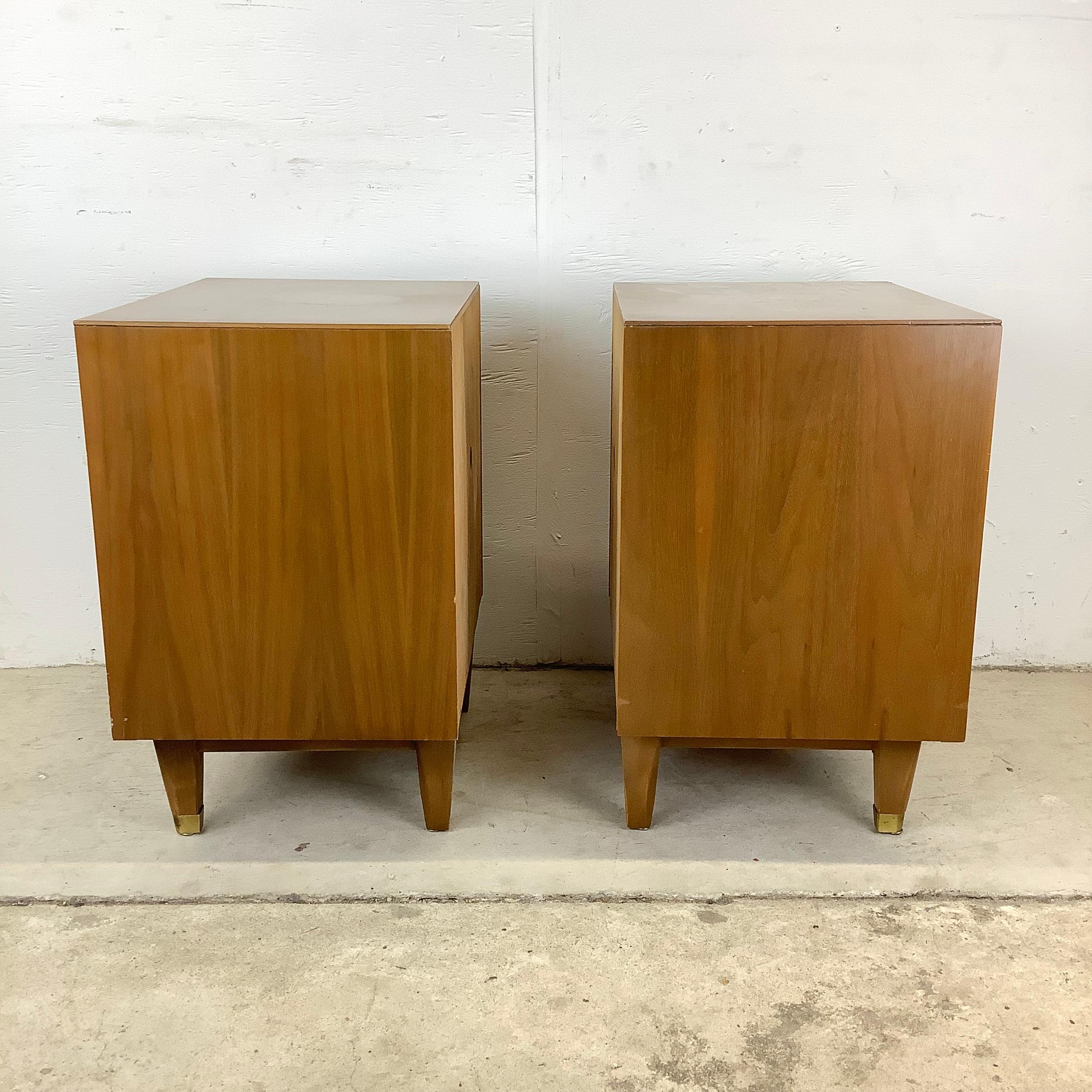 American Pair Mid-Century Modern Nightstands by Kroehler