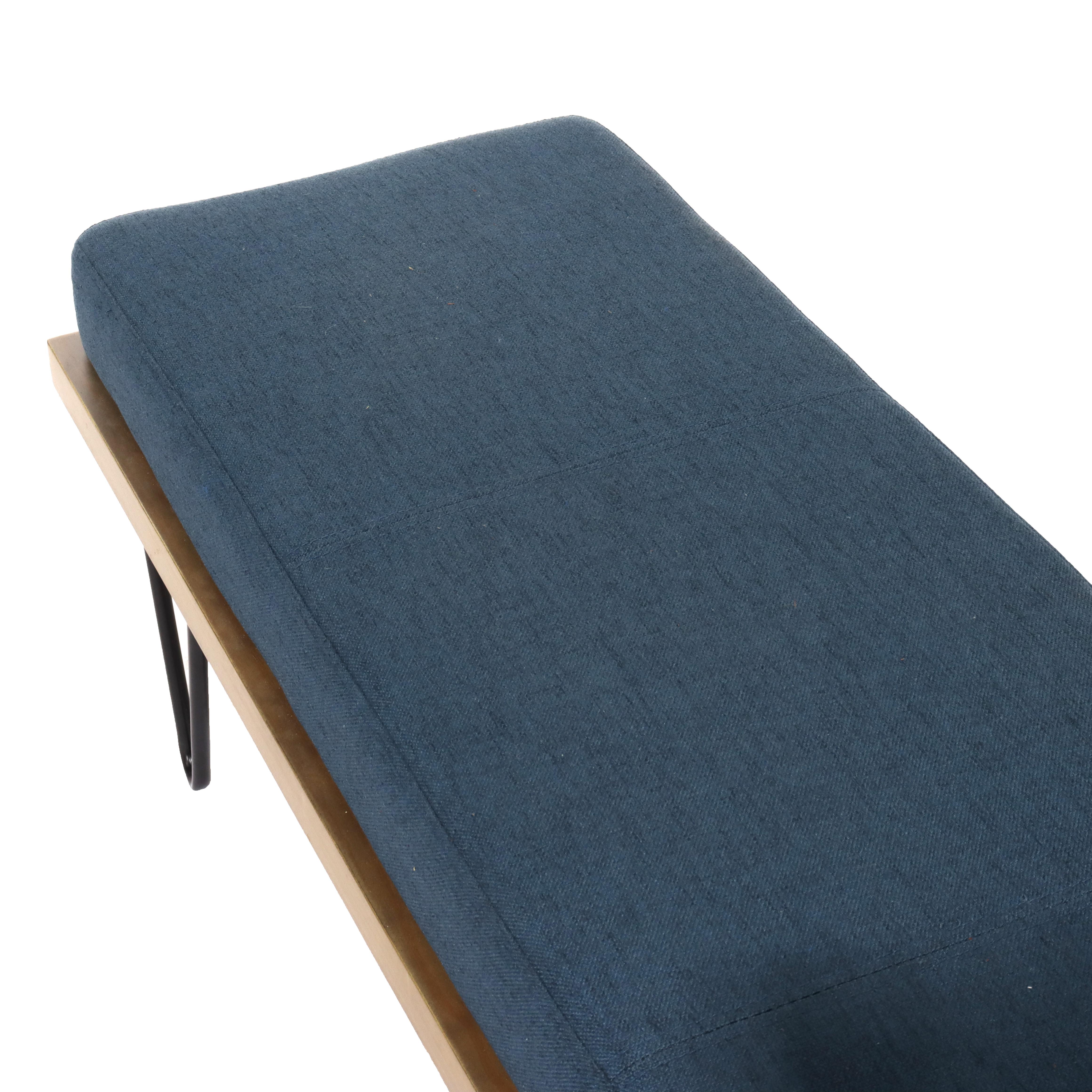 Pareja de bancos tapizados Mid Century Modern Nobel House Home Furnishings C1960 siglo XX en venta