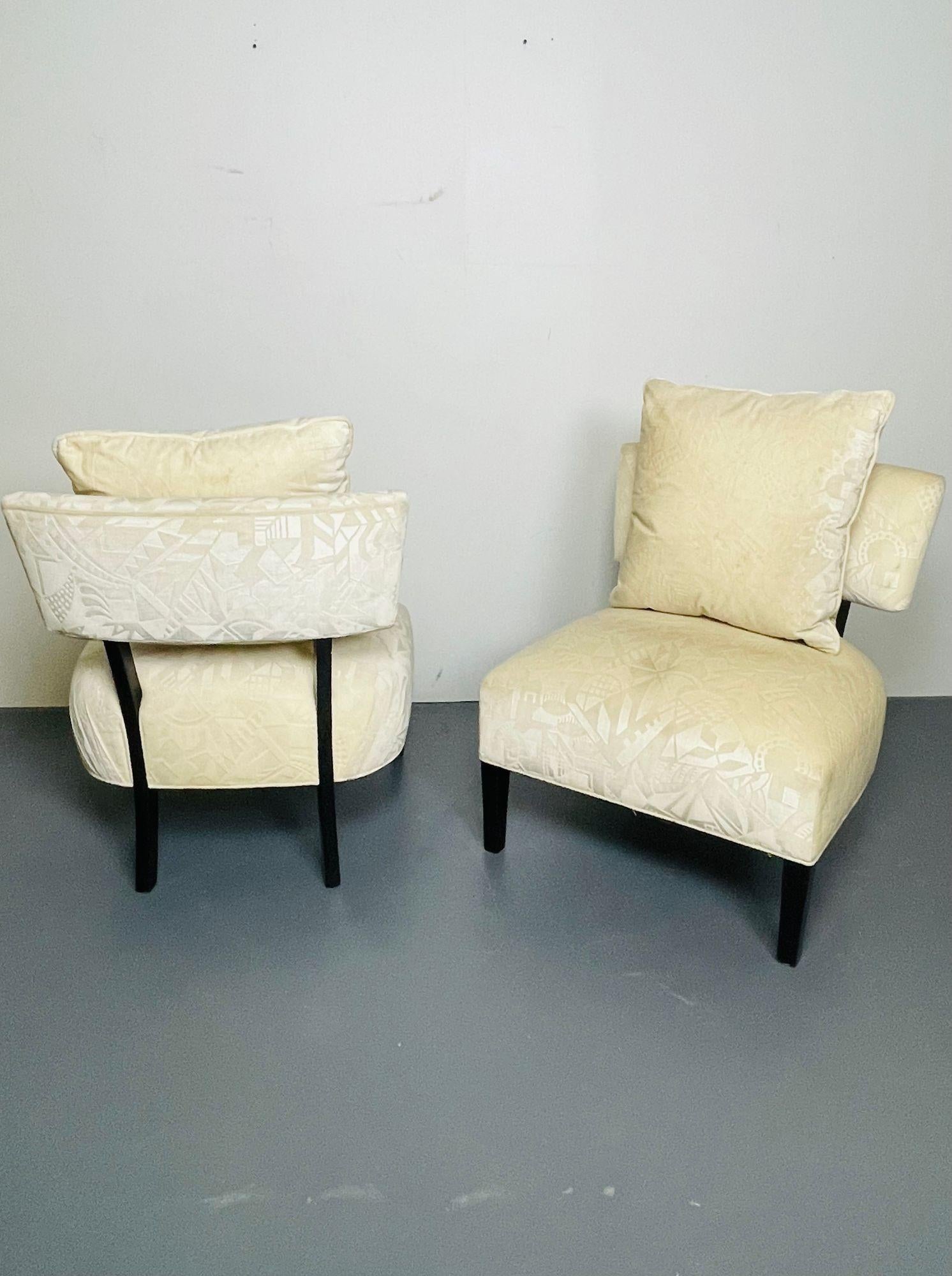 Paar Mid-Century Modern Bio-Sessel in organischer Form im Harvey Probber-Stil, Lounge-/Sessel ohne Armlehne im Angebot 4