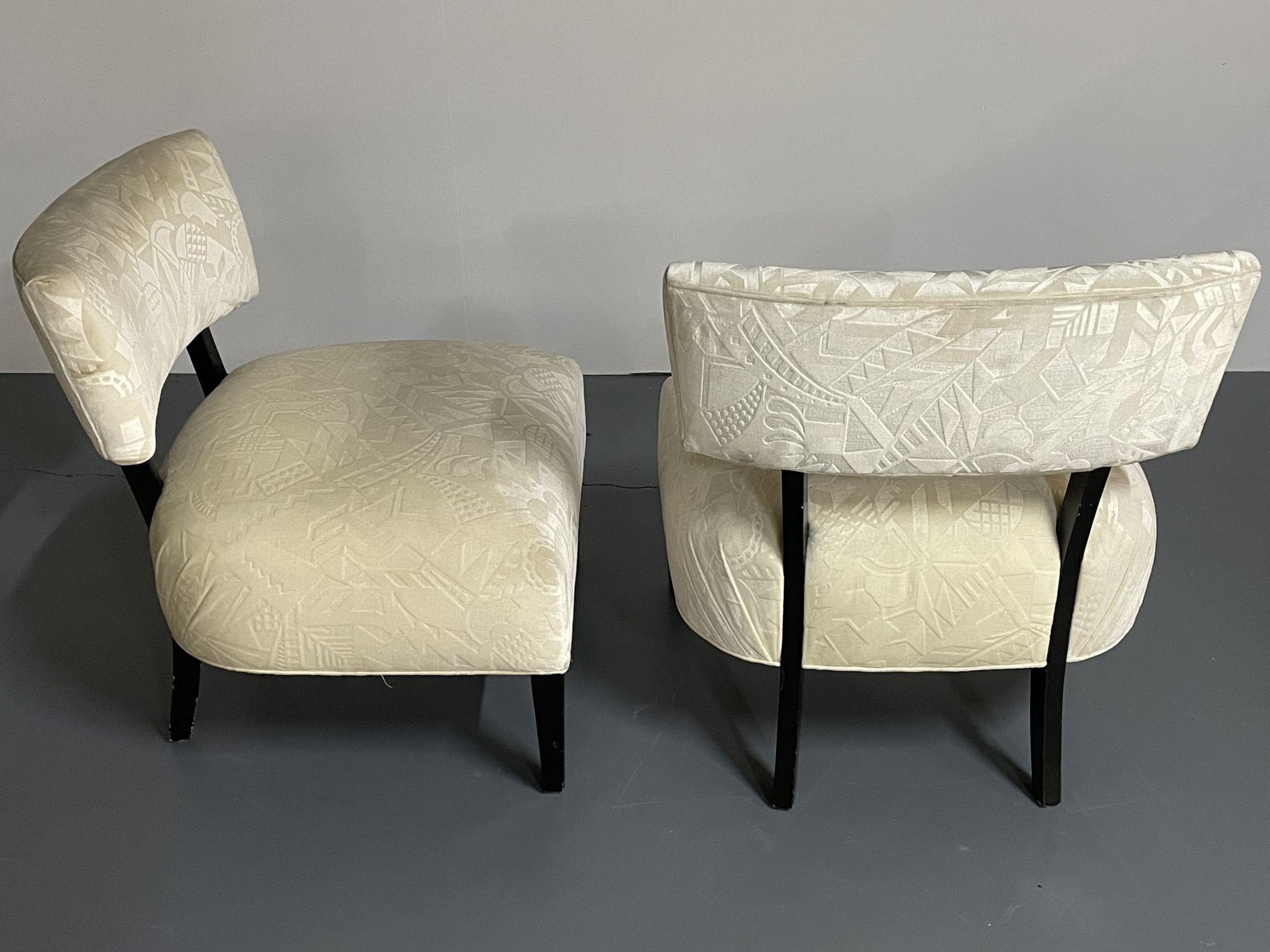 Pair Mid-Century Modern Organic Form Harvey Probber Style Lounge / Slipper Chair In Good Condition For Sale In Stamford, CT