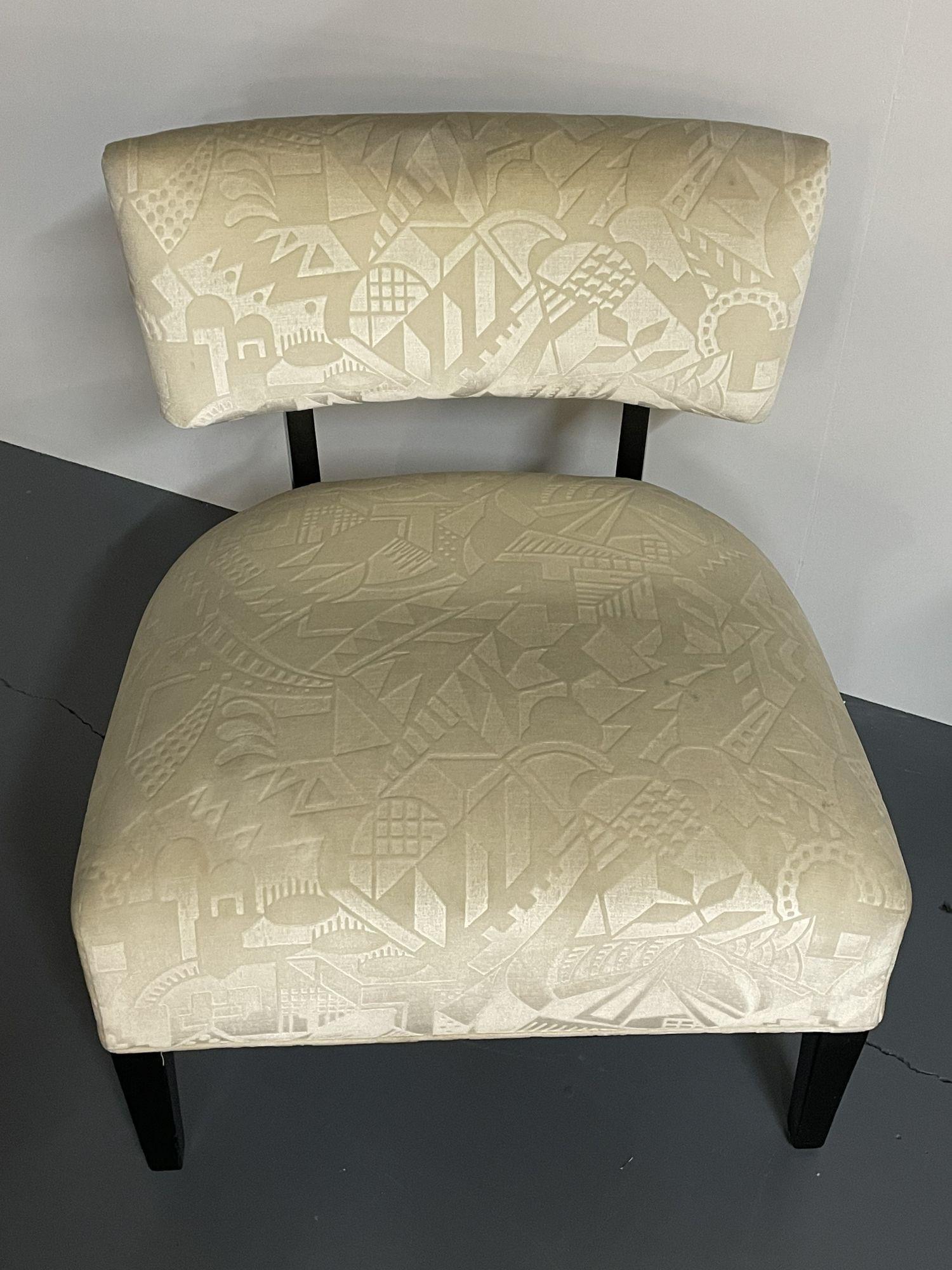 Paar Mid-Century Modern Bio-Sessel in organischer Form im Harvey Probber-Stil, Lounge-/Sessel ohne Armlehne (Textil) im Angebot