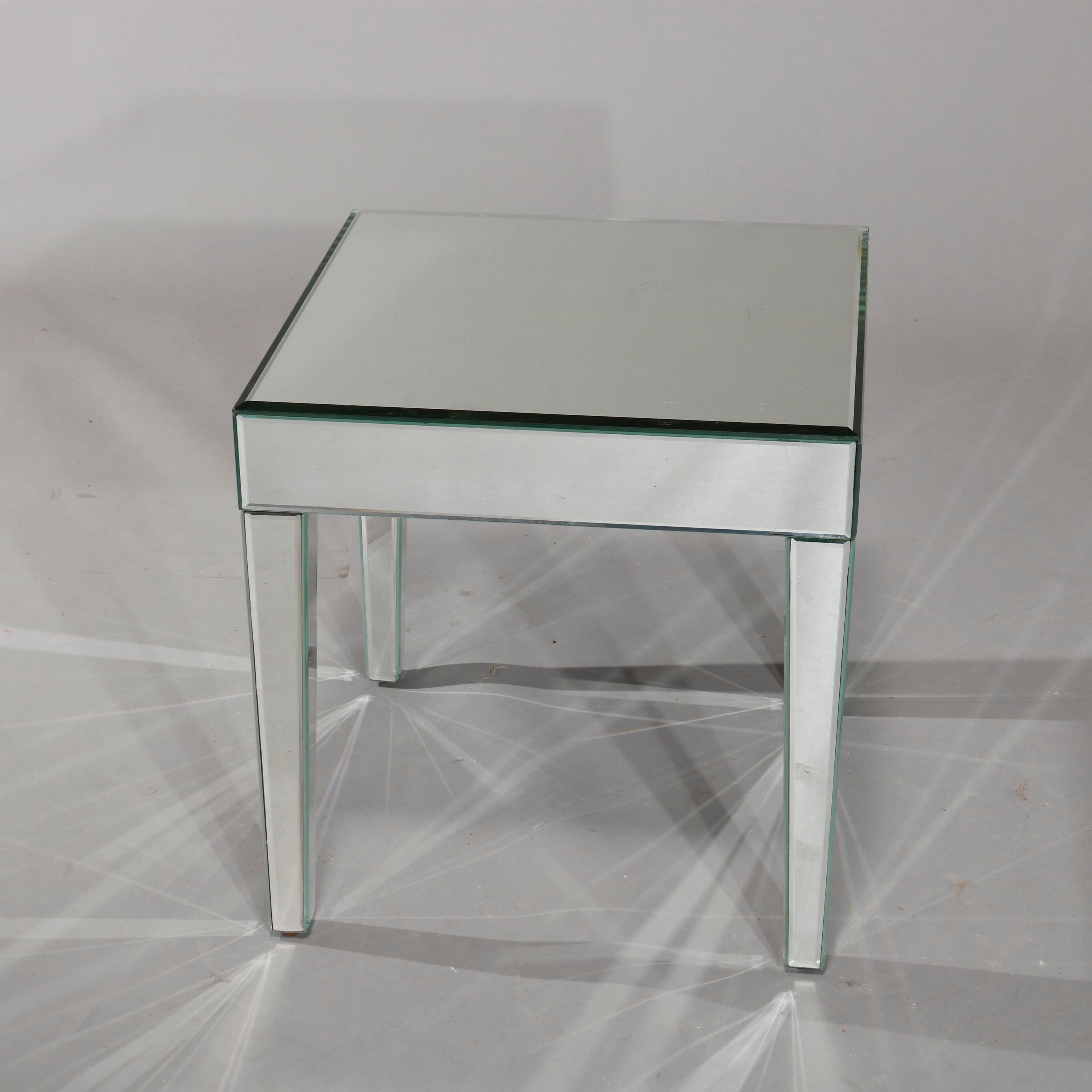 20th Century Pair of Mid-Century Modern Mirrored Glass Side Tables, circa 1960