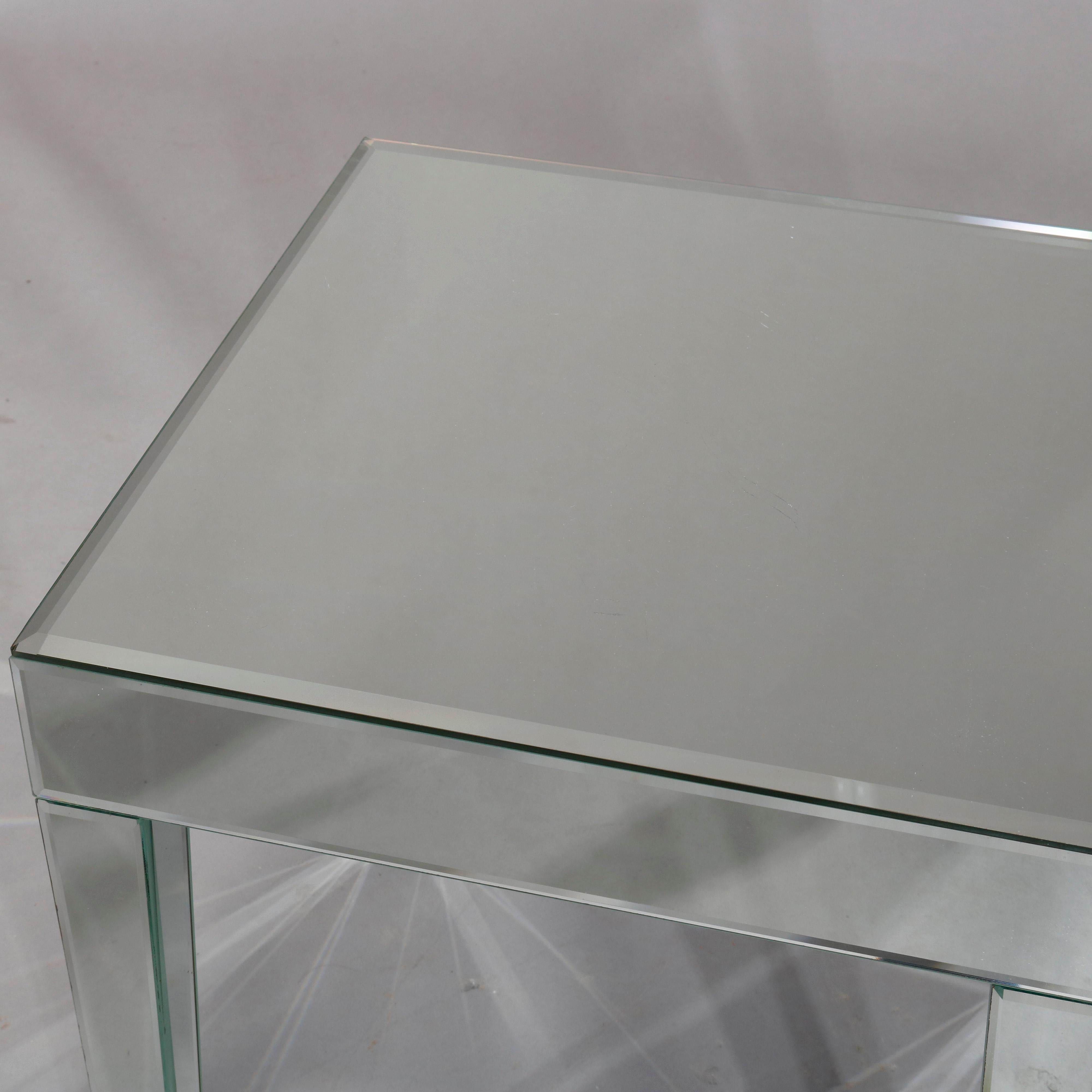 Pair of Mid-Century Modern Mirrored Glass Side Tables, circa 1960 2