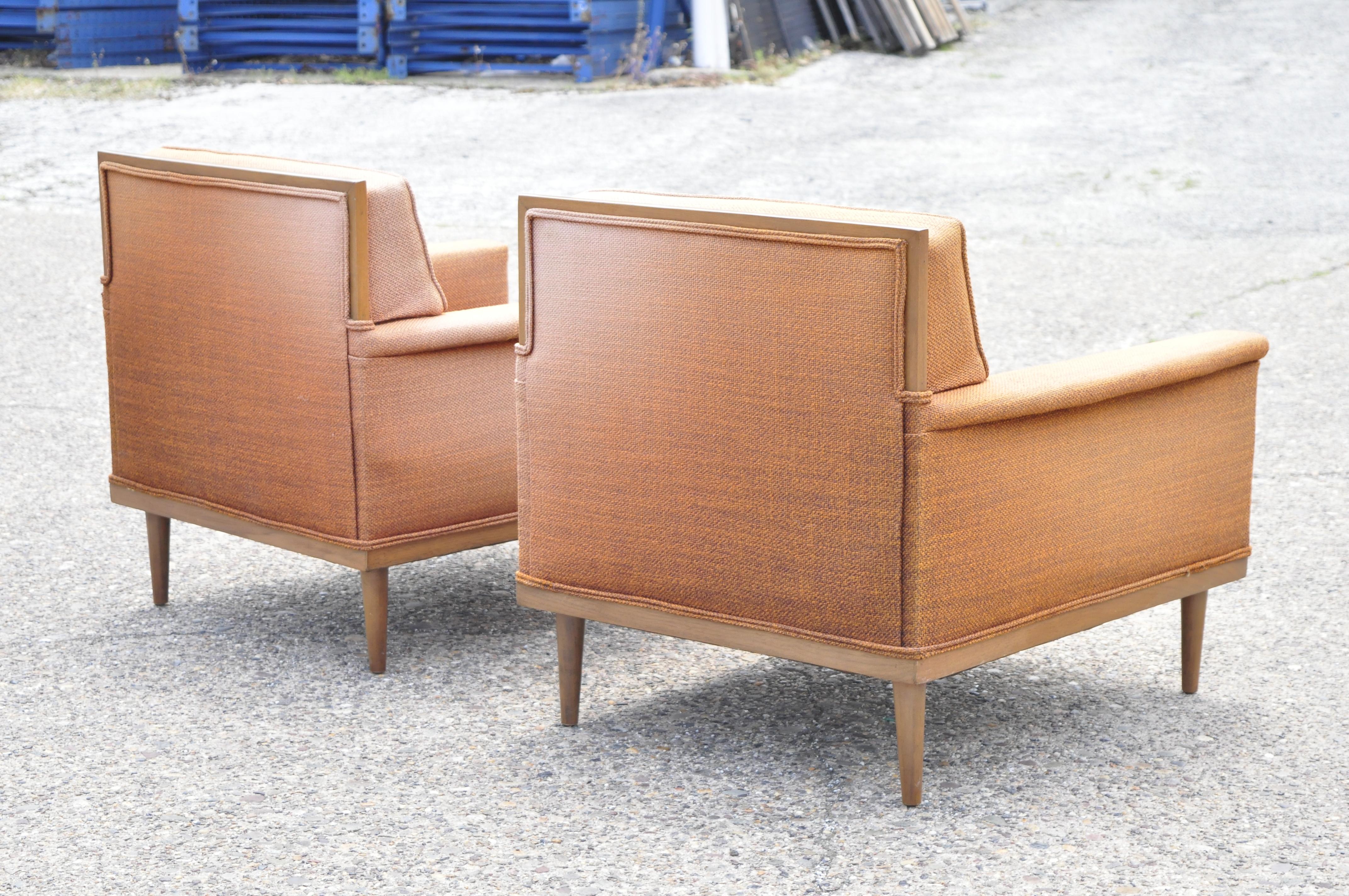 American Pair of Mid-Century Modern Paul McCobb Style Club Lounge Chairs by J.B. Sciver