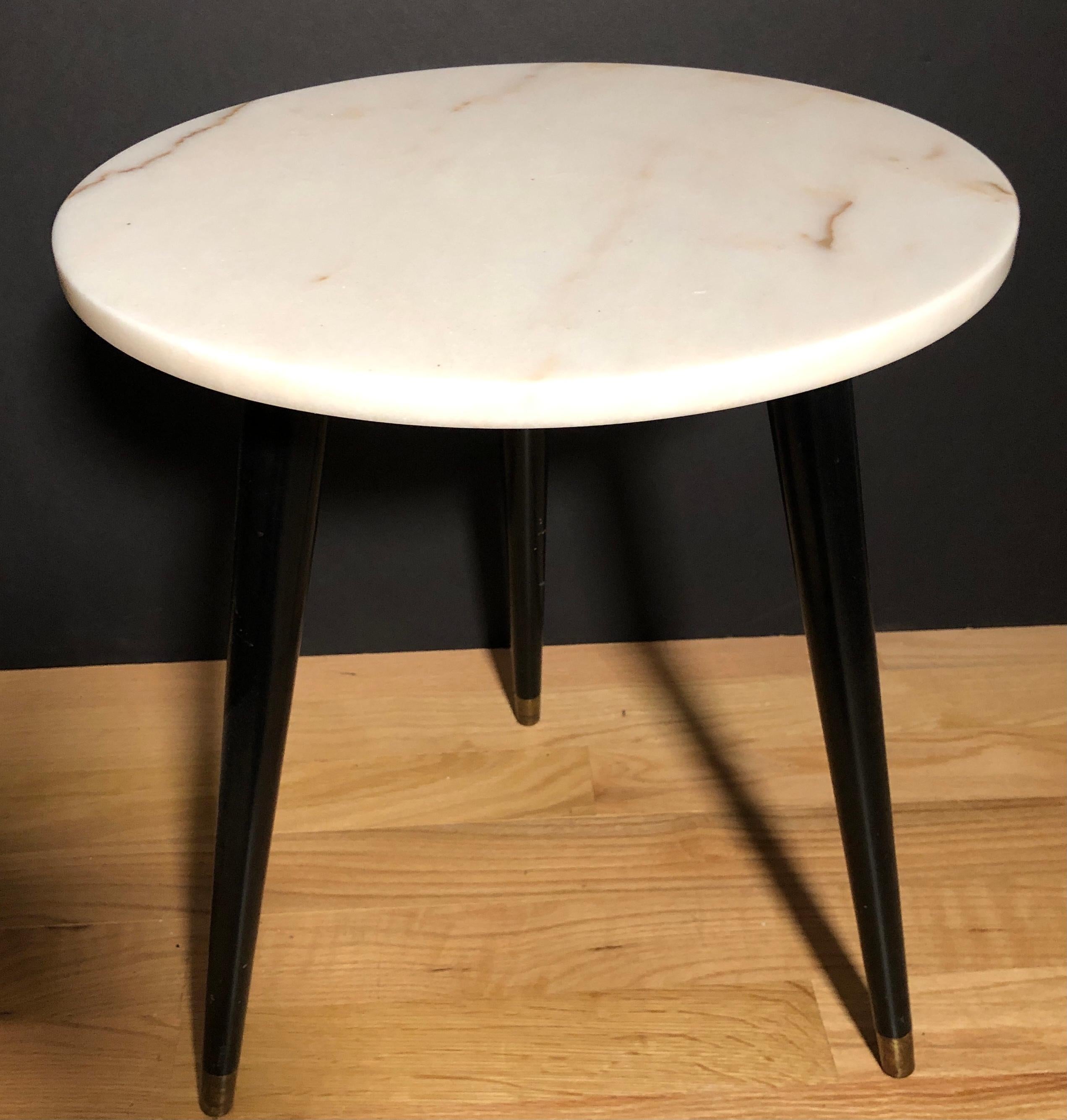 round end tables white