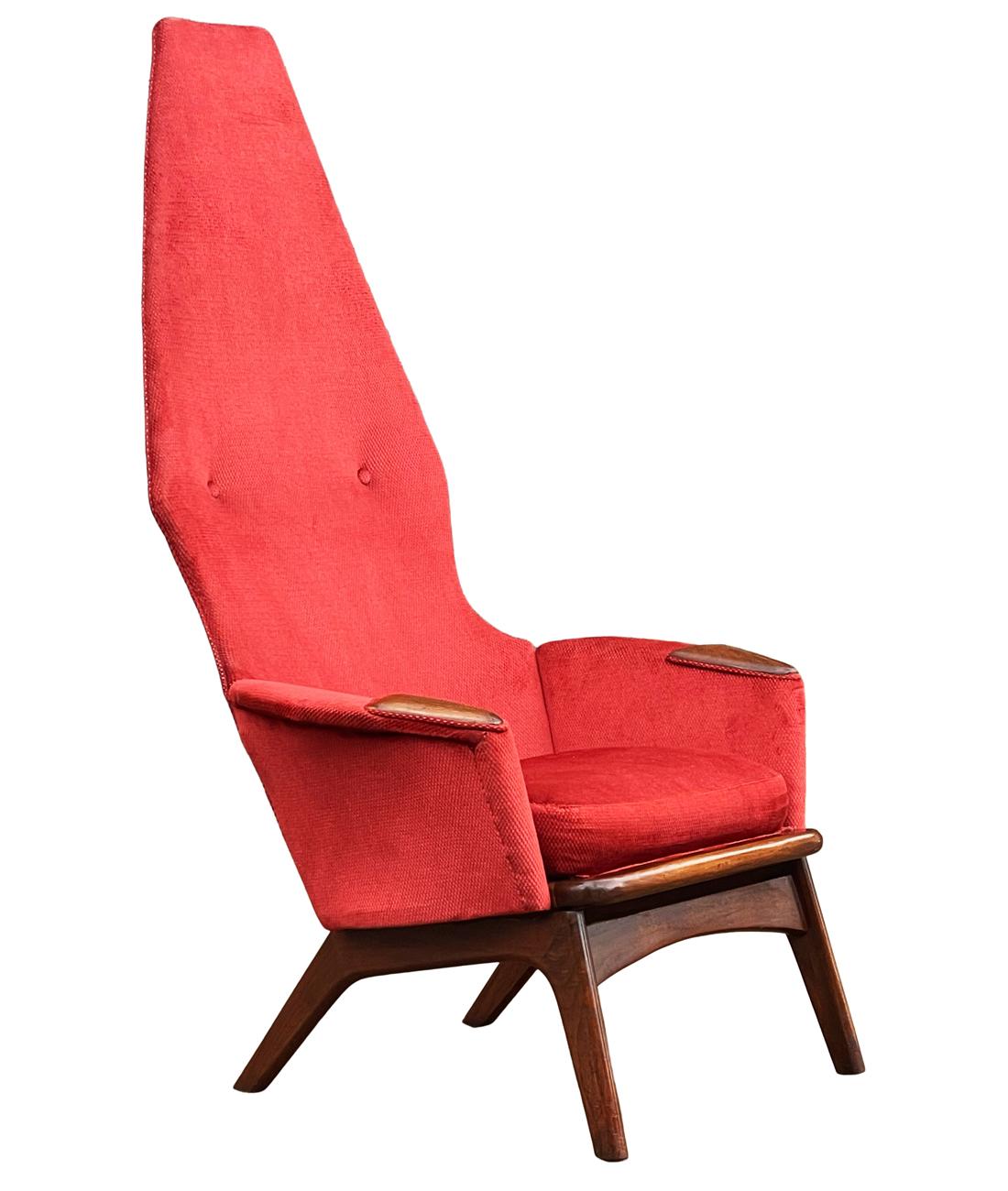 mid century modern high back chair