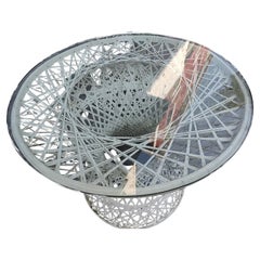 Pair Mid-Century Modern Sculptural Spun Fiberglass Side Tables Russell Woodard