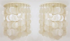 Pair Mid-Century Modern Seashell Wall Sconces