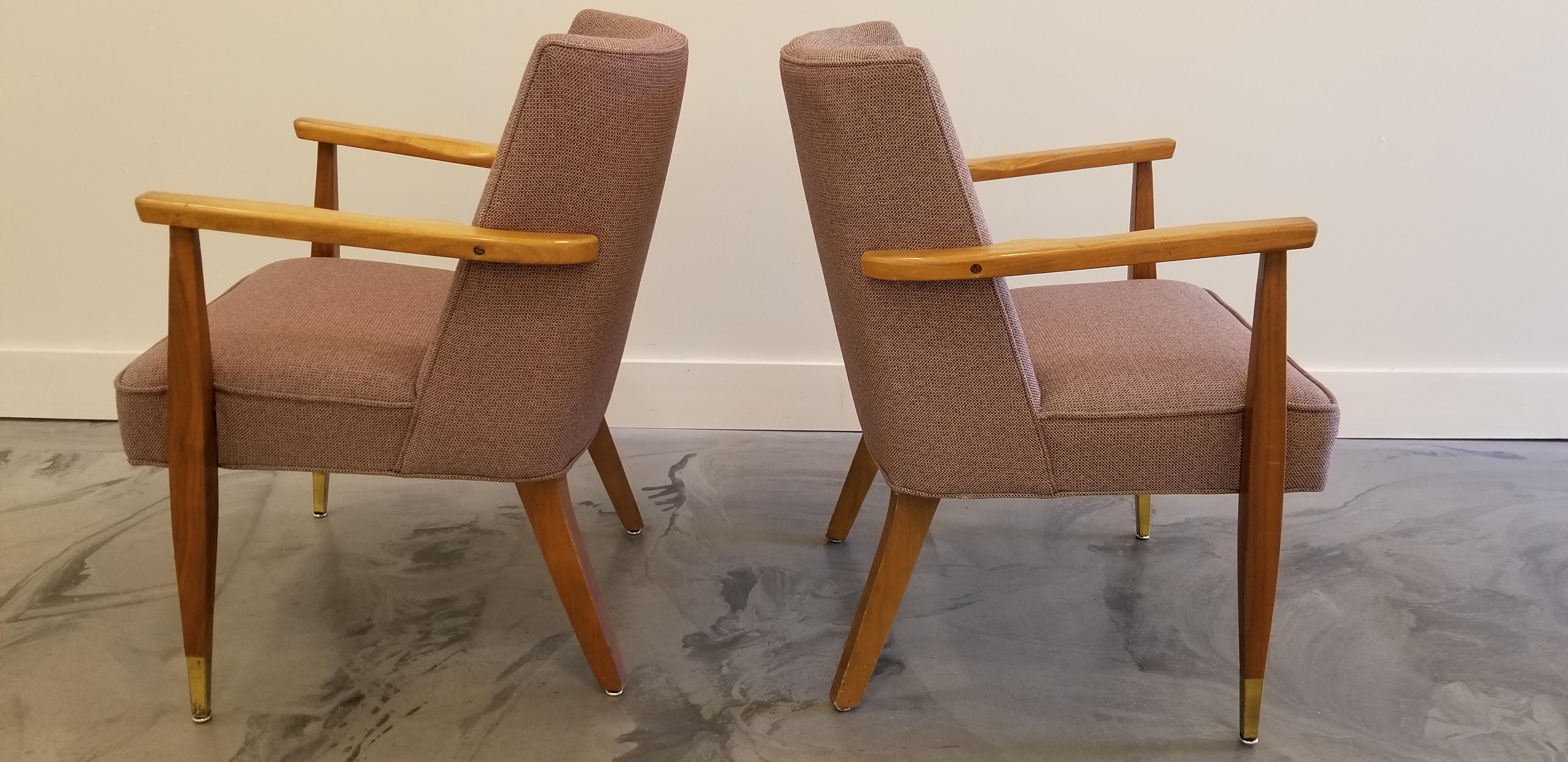 American Pair Mid-Century Modern Side Chairs For Sale