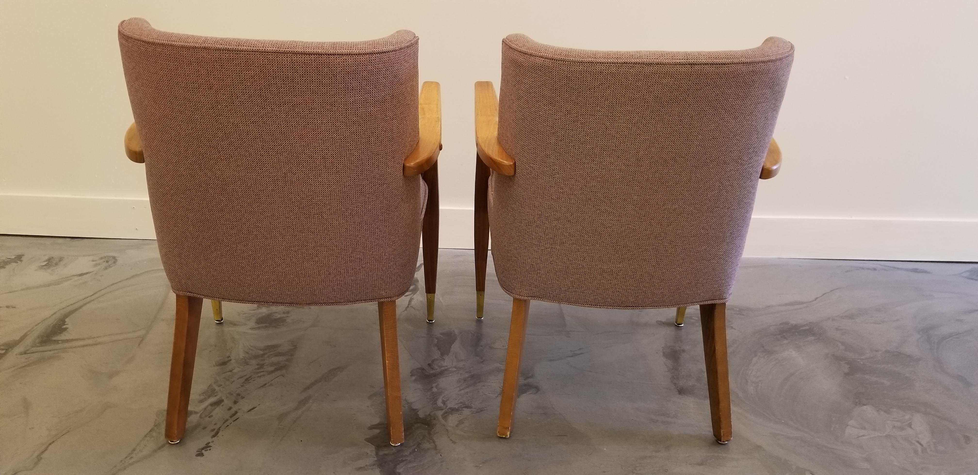 Pair Mid-Century Modern Side Chairs In Good Condition For Sale In Fulton, CA