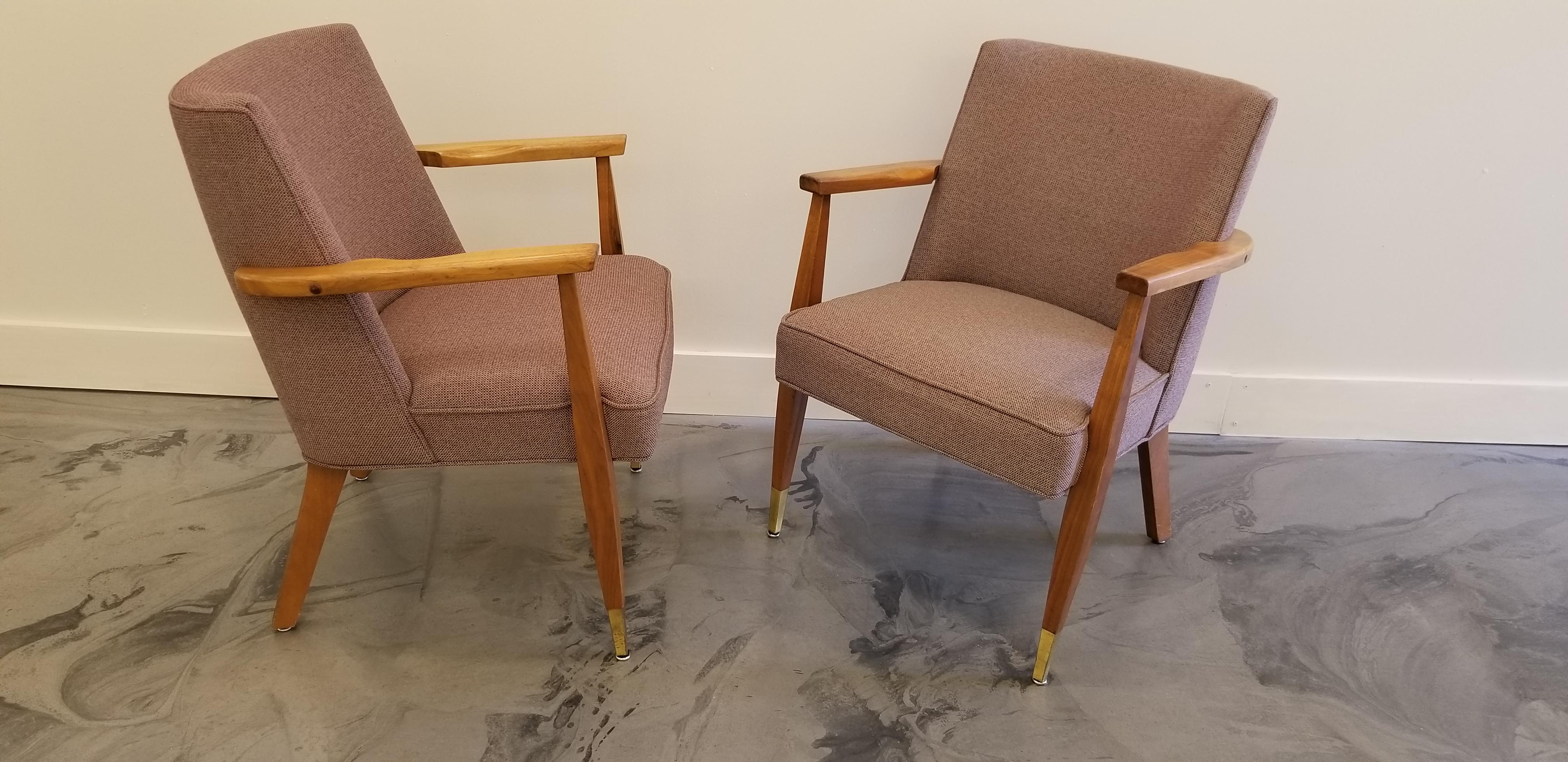Mid-20th Century Pair Mid-Century Modern Side Chairs For Sale