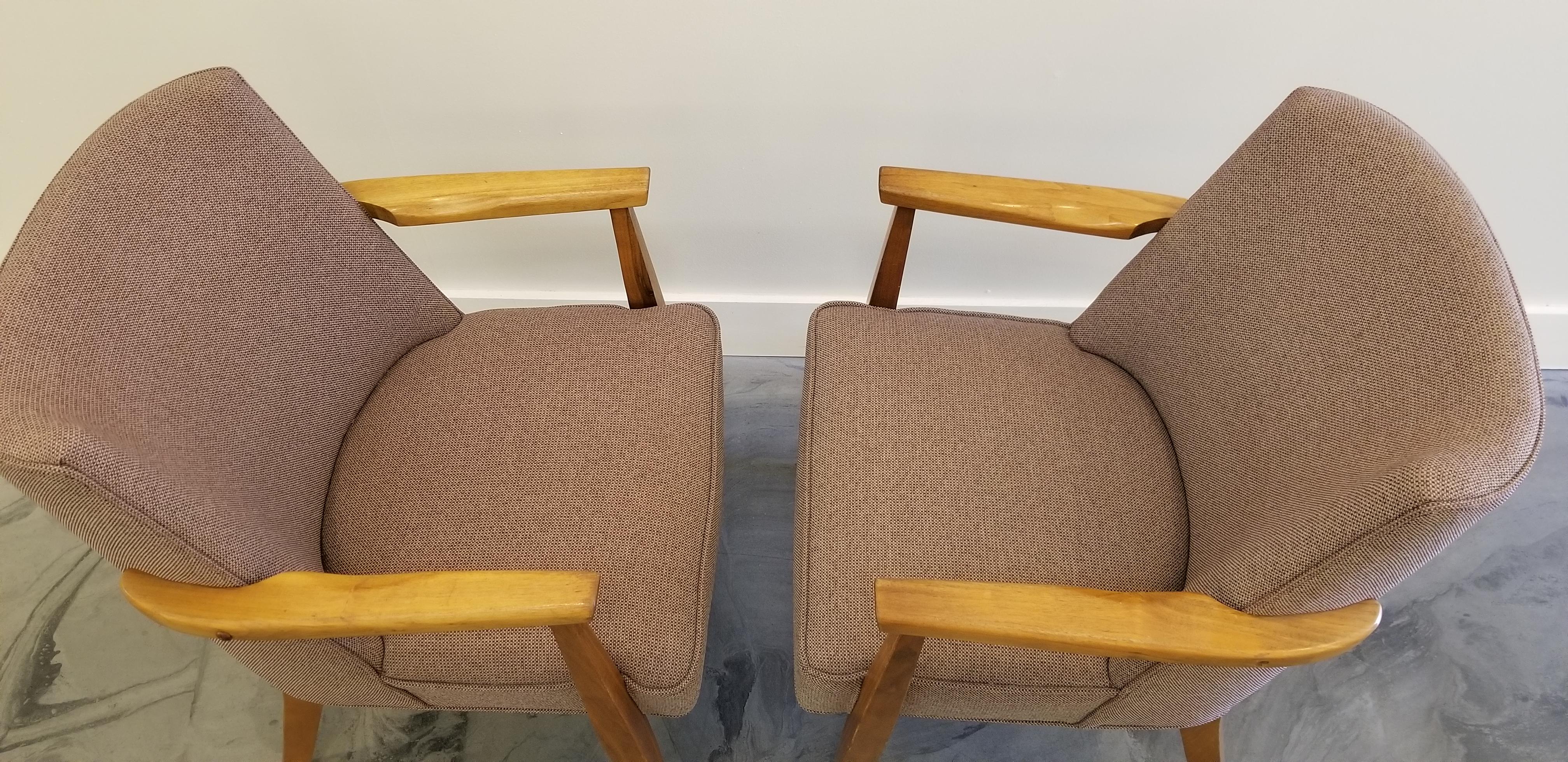 Pair Mid-Century Modern Side Chairs For Sale 3