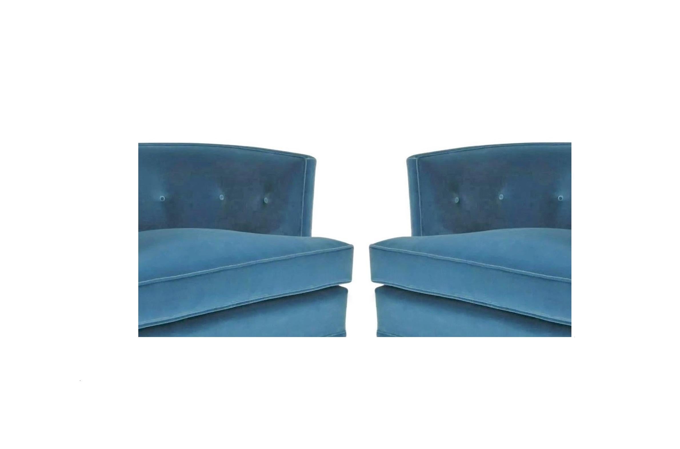 light blue velvet swivel chair