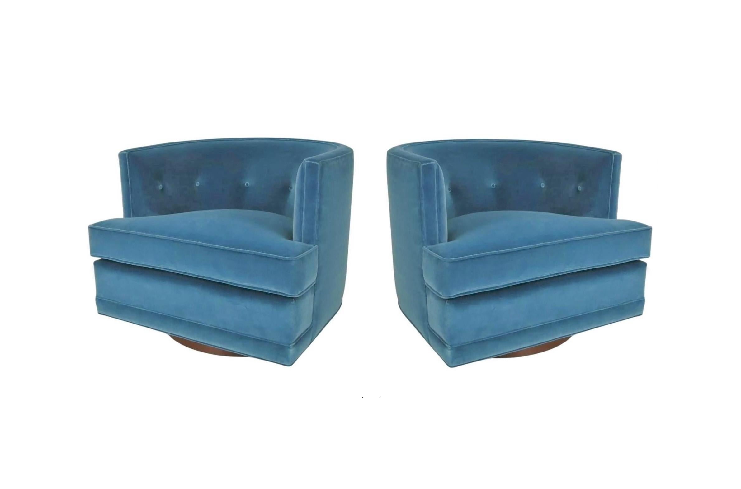 light blue swivel chairs