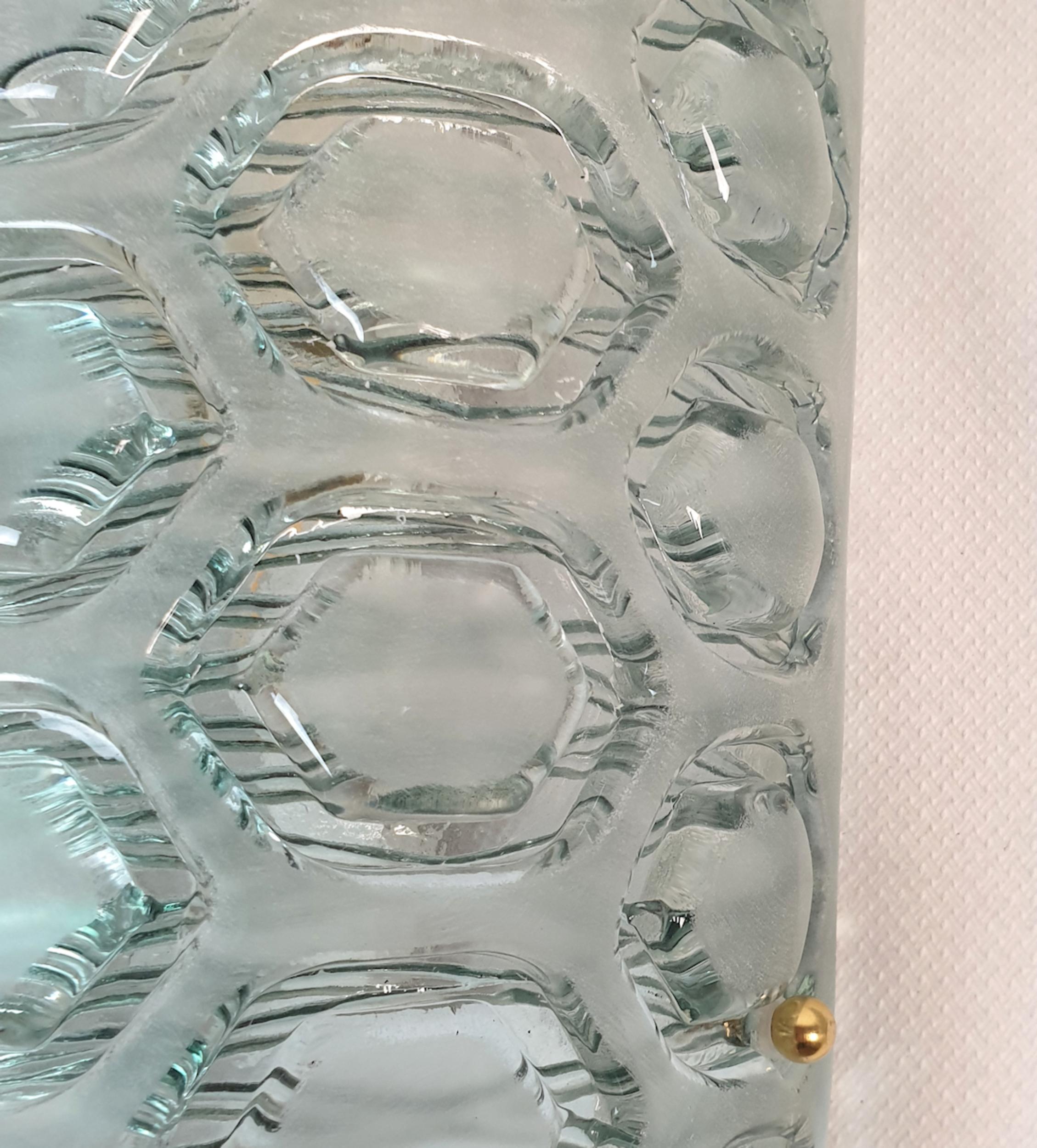 Mid Century Modern Grüne Murano Glas Wandleuchten - ein Paar im Angebot 3