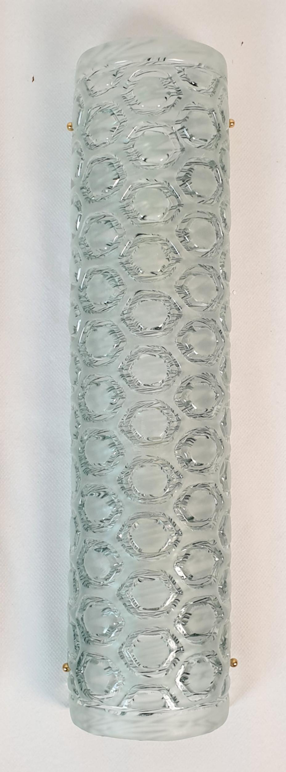 Mid Century Modern Grüne Murano Glas Wandleuchten - ein Paar (Italienisch) im Angebot