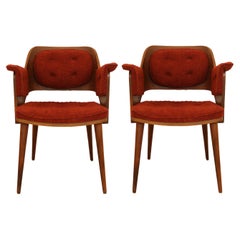 Pair Mid Century Modern Taylor Chair Co. Upholstered