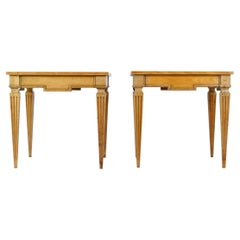 Pair Mid-Century Modern Wood Side Tables by Baker Furniture