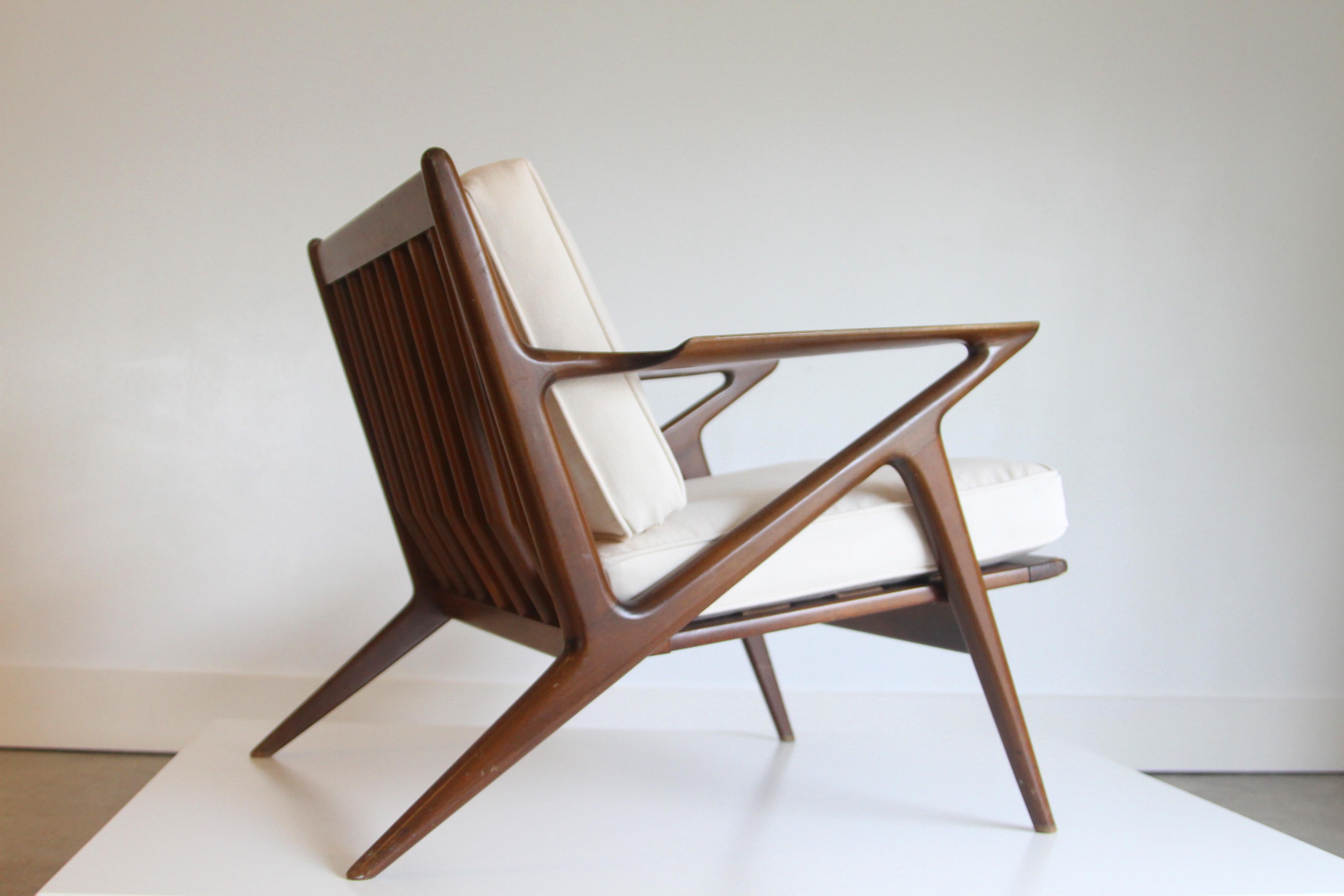 Paire de chaises Z modernes du milieu du siècle par Poul Jensen pour Selig 2