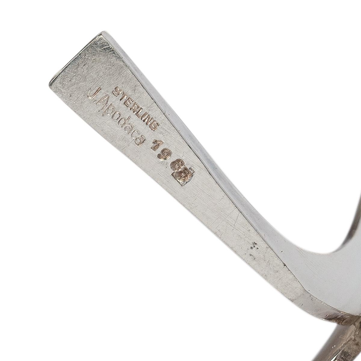 Coppia di calici d'argento modernisti della metà del secolo Joe Reyes Apodaca Oregon 1985 in vendita 7