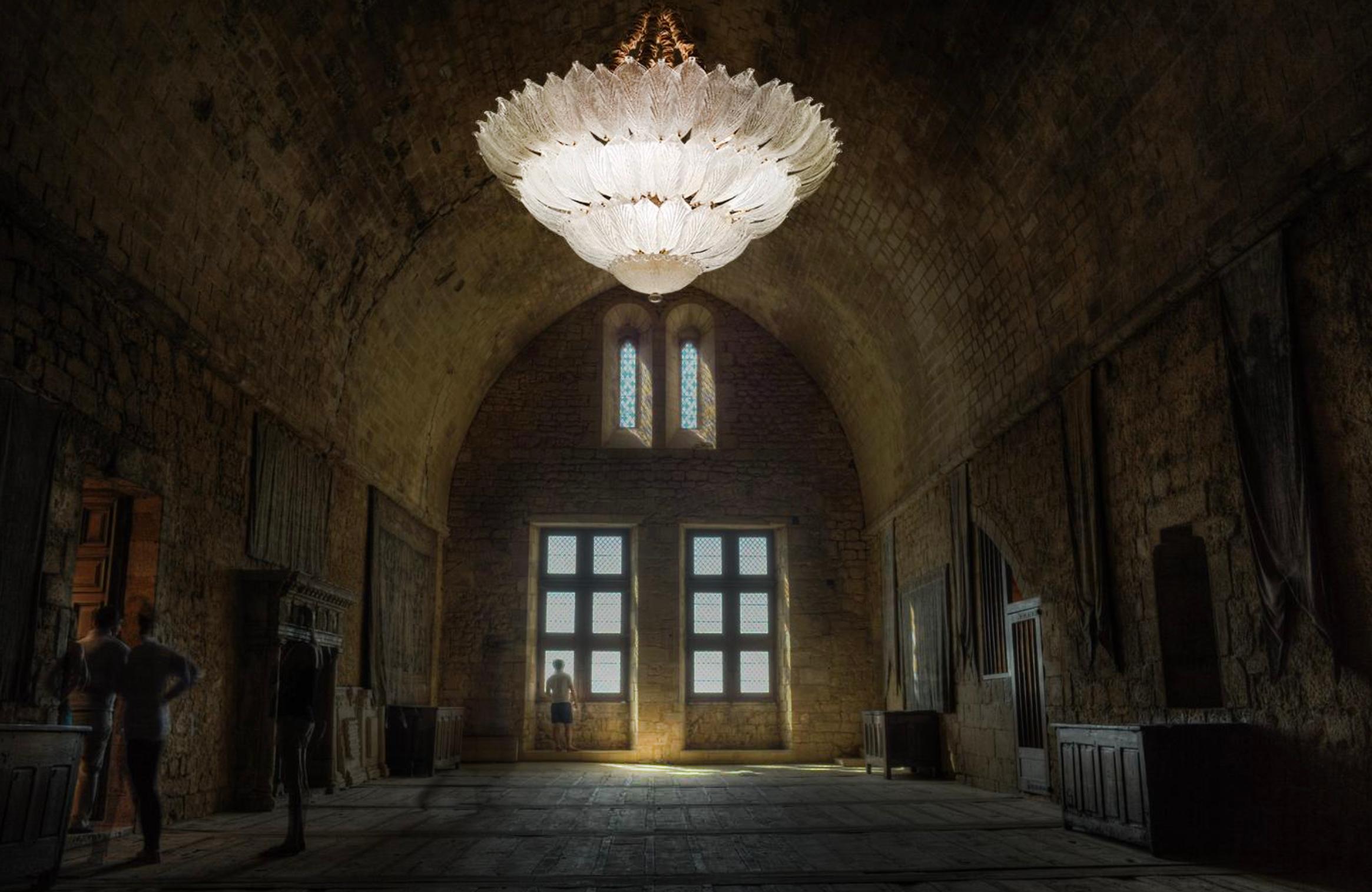 Coppia di lampadari a soffitto di Murano della metà del secolo scorso in vendita 2