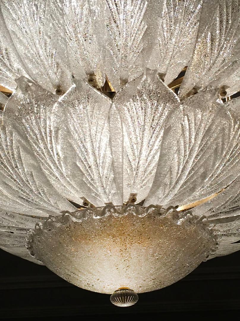 Pair Mid-Century Murano Chandelier Ceiling Lights For Sale 3