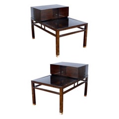 Pair of Midcentury One-Drawer Walnut End Tables Pair of Midcentury One-Drawer Walnut End Tables