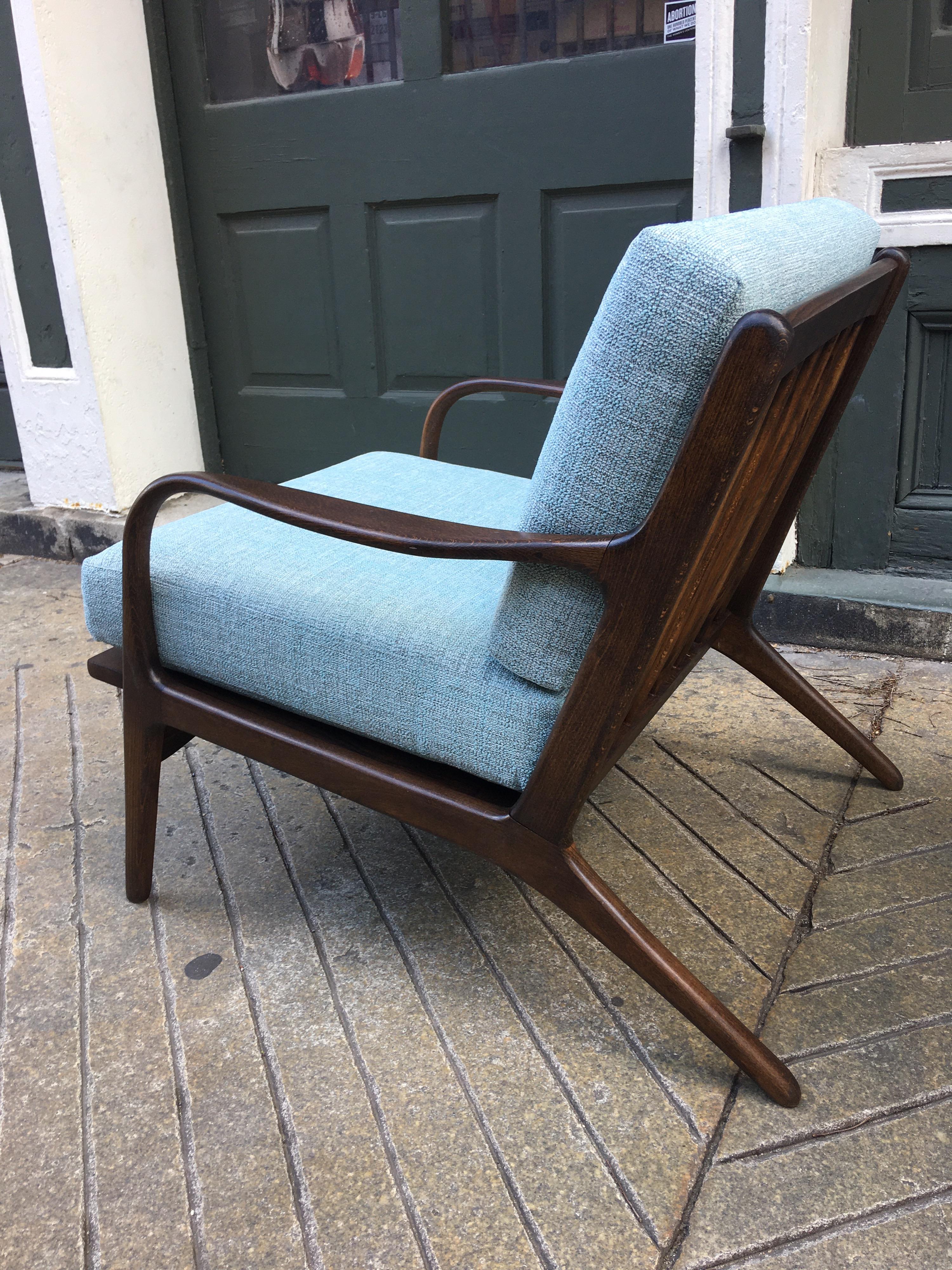 Pair of Midcentury Open Armchairs In Good Condition In Philadelphia, PA