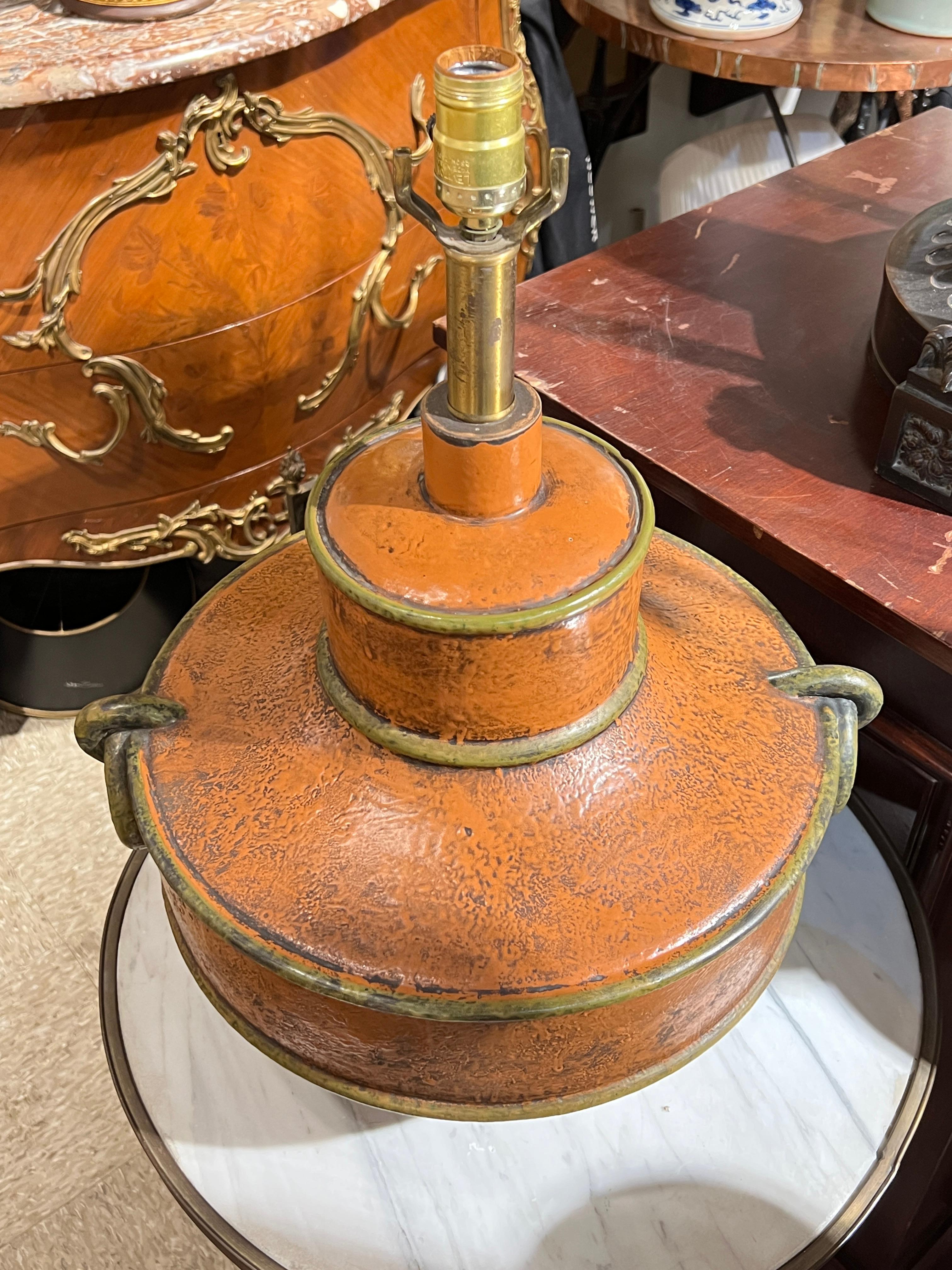 Paire de lampes de table en céramique émaillée orientale du milieu du siècle dernier Bon état - En vente à New York, NY