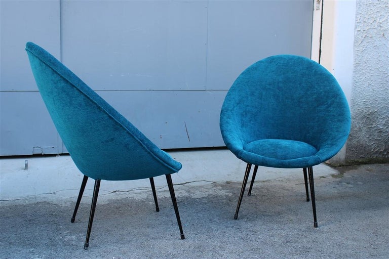 Pair Mid-Century Oval Egg Chairs Blu Velvet Ico Parisi Style Italian Design  1950 For Sale at 1stDibs | velvet egg chair -china -b2b -forum -blog - wikipedia -.cn -.gov -alibaba, mid-century modern egg