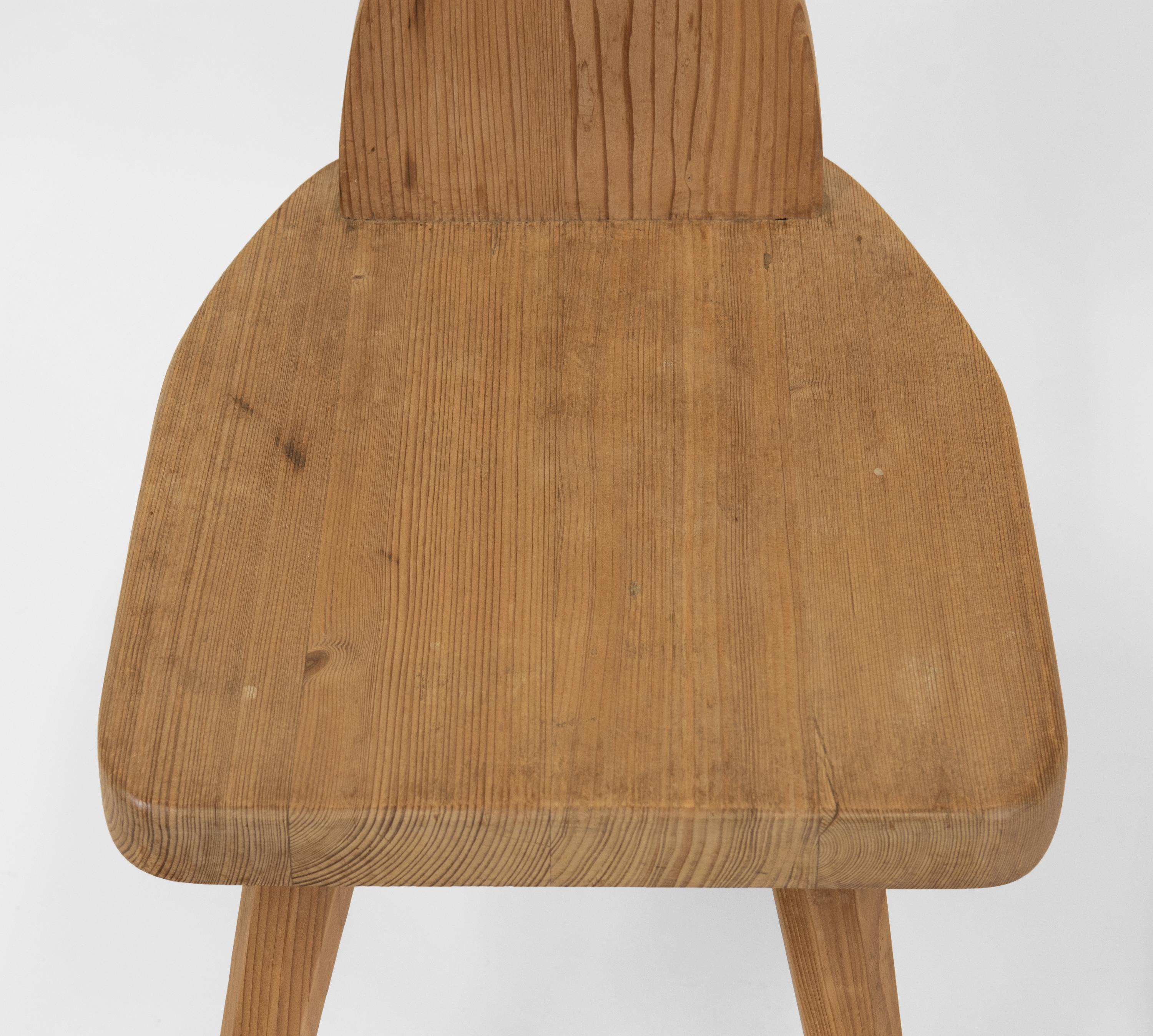 European Pair Mid Century Pine Alpine Chairs Circa 1950 For Sale