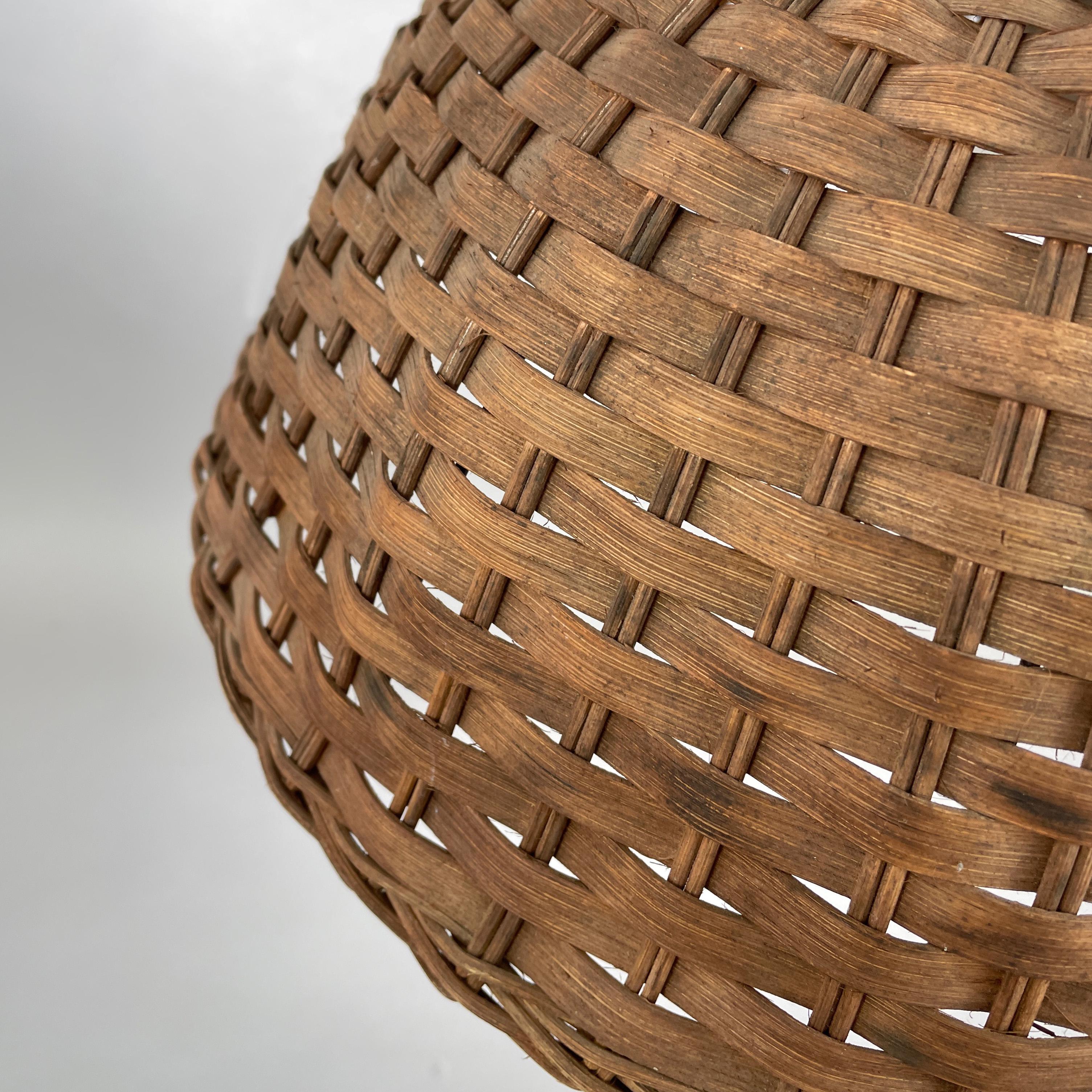 Pair Mid-Century Rattan Pendants, Sweden 1960s 6