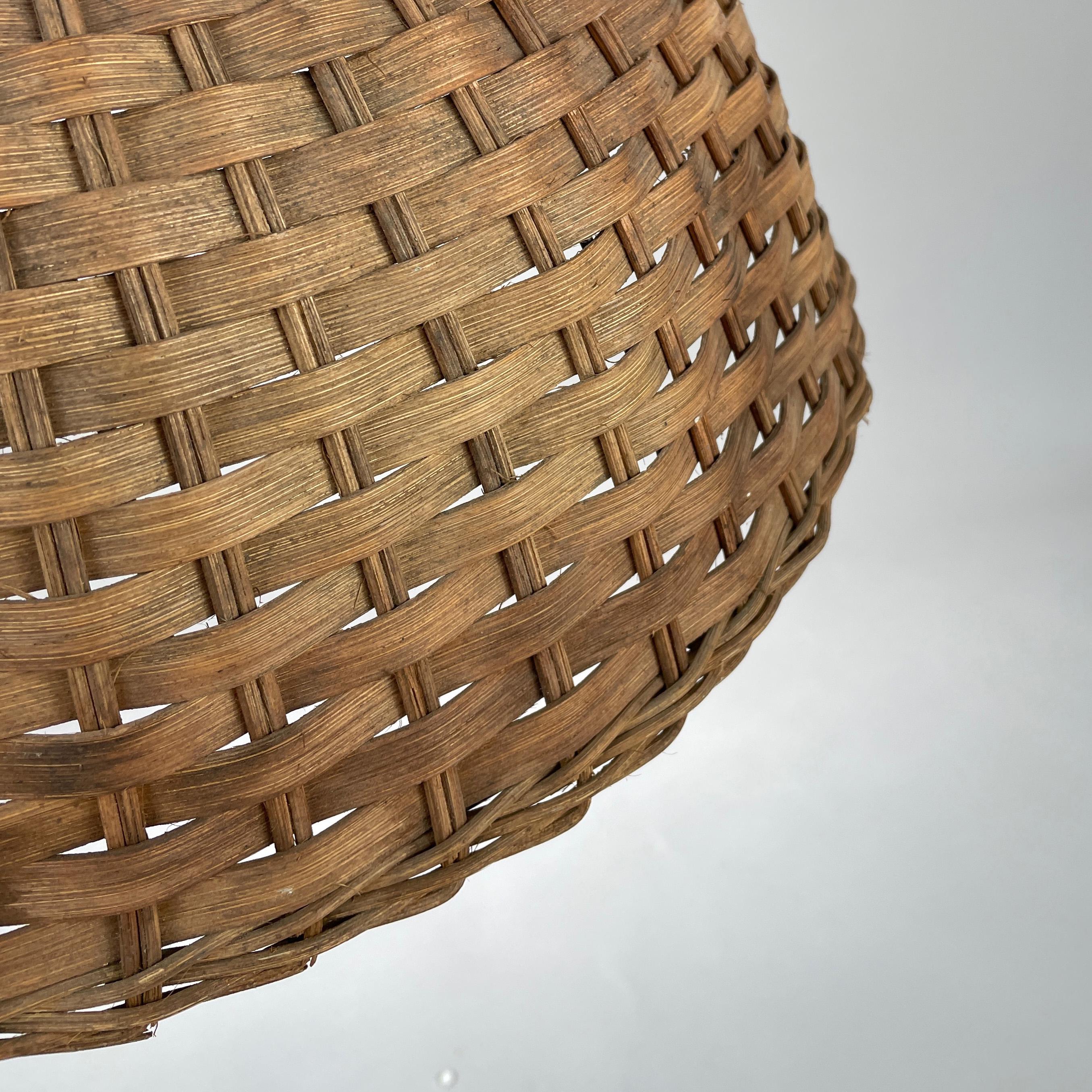Pair Mid-Century Rattan Pendants, Sweden 1960s 2