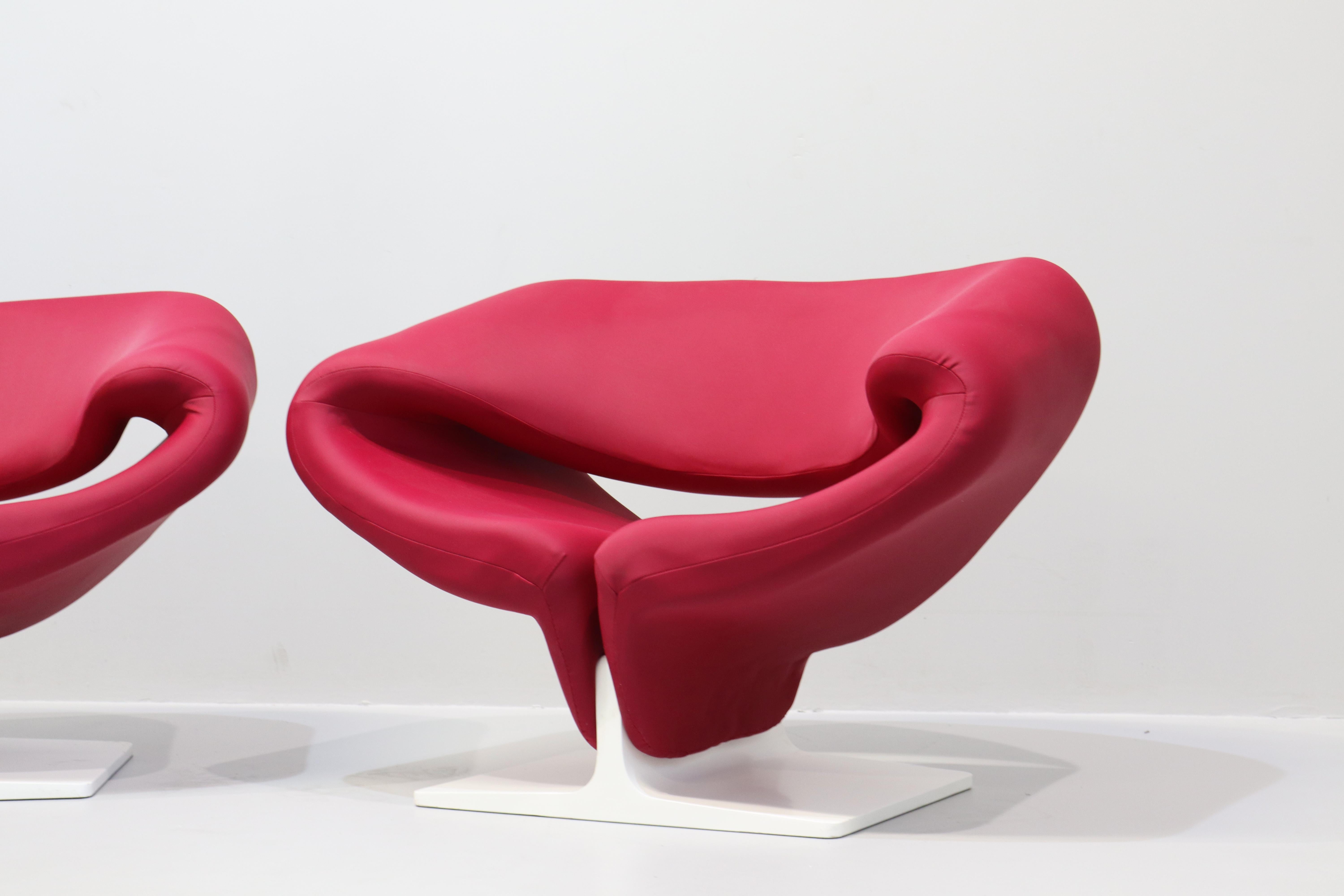 Paire de chaises à rubans du milieu du siècle par Pierre Paulin pour Artifort, 1960 Label Whit en vente 3