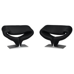 Pair Mid Century Ribbon Chair by Pierre Paulin for Artifort, 1960's Whit Label