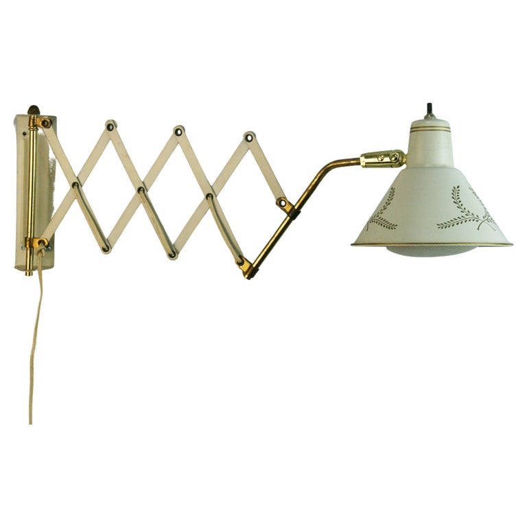 Mid Century Scissor Wall Lamps(2 available) For Sale at 1stDibs