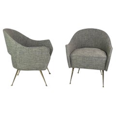 Pair Mid Century Style Arm Chairs- Briance Chairs by Bourgeois Boheme At