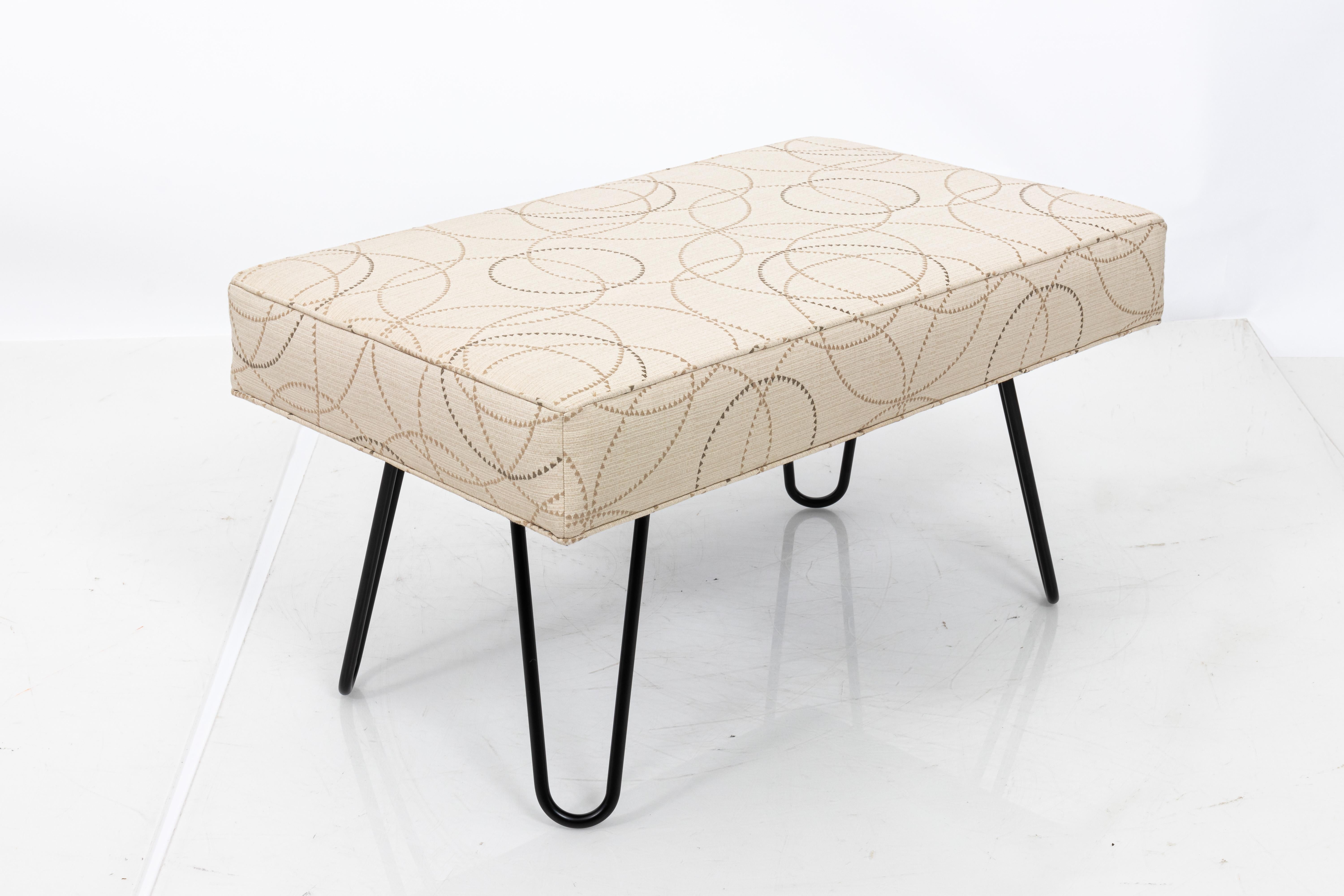Pair of Custom Mid Century Style Hairpin Leg Benches 1