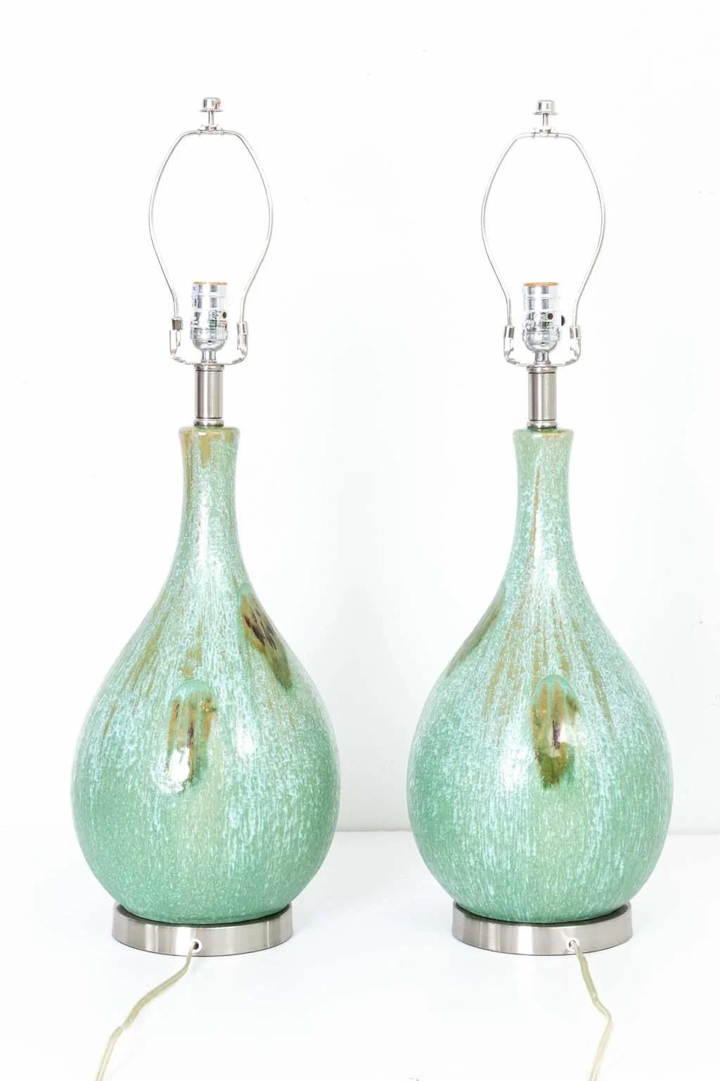 Americano Coppia di lampade in stile metà secolo in vendita