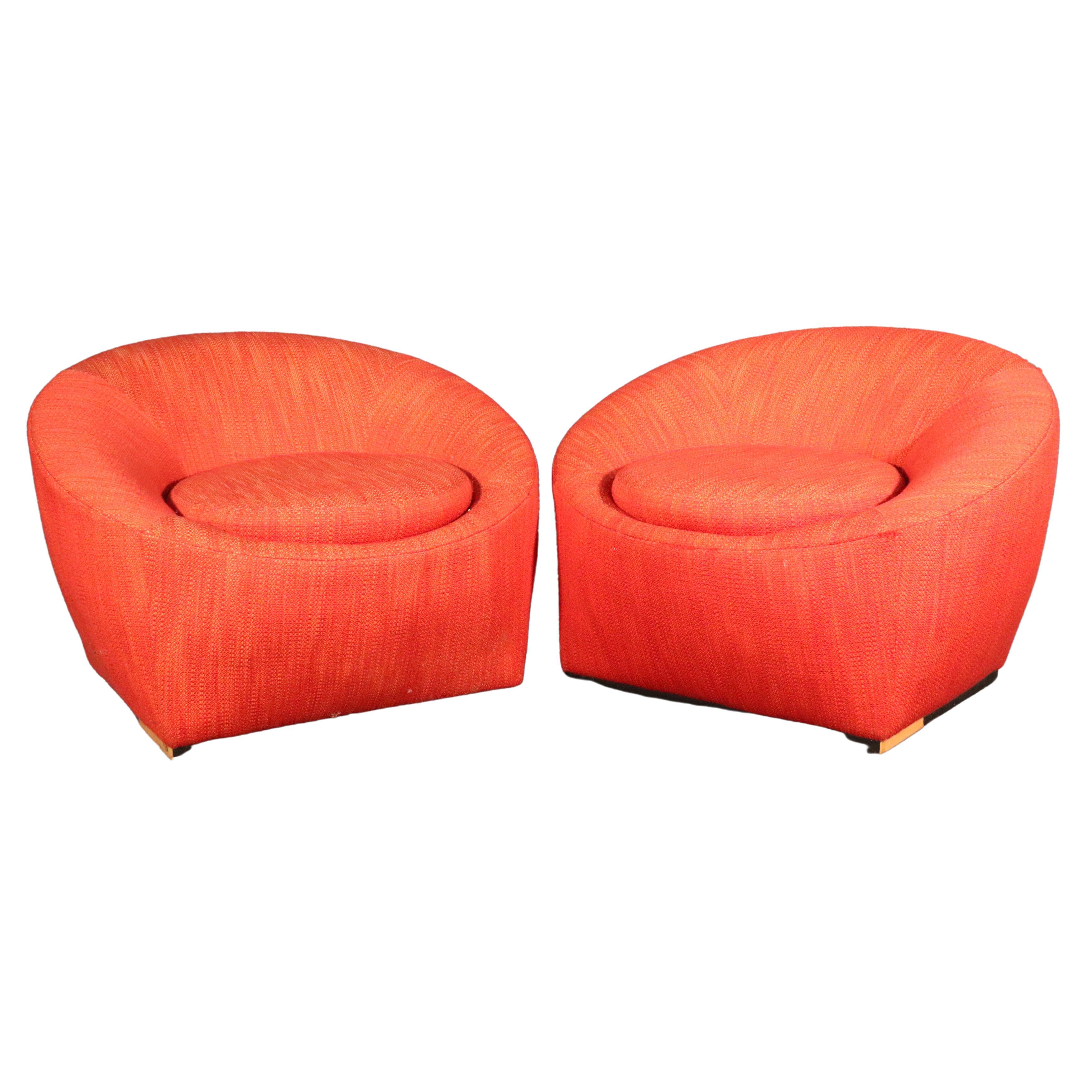 Pair Mid-Century Tub Chairs For Sale