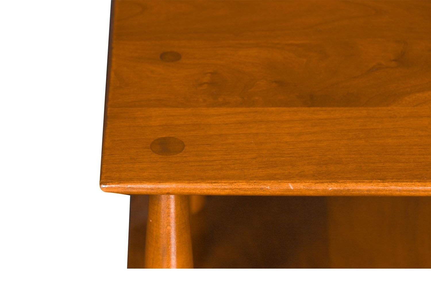 Pair Mid Century Two Tier End Tables Nightstands 4