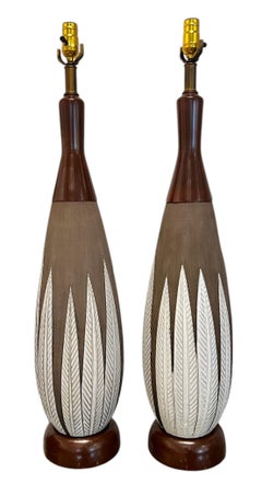 Upscale Ekeby „Paprika“-Tischlampen von Anna-Lisa Thomson, Mid-Century, Paar