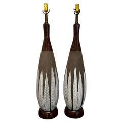 Upscale Ekeby „Paprika“-Tischlampen von Anna-Lisa Thomson, Mid-Century, Paar