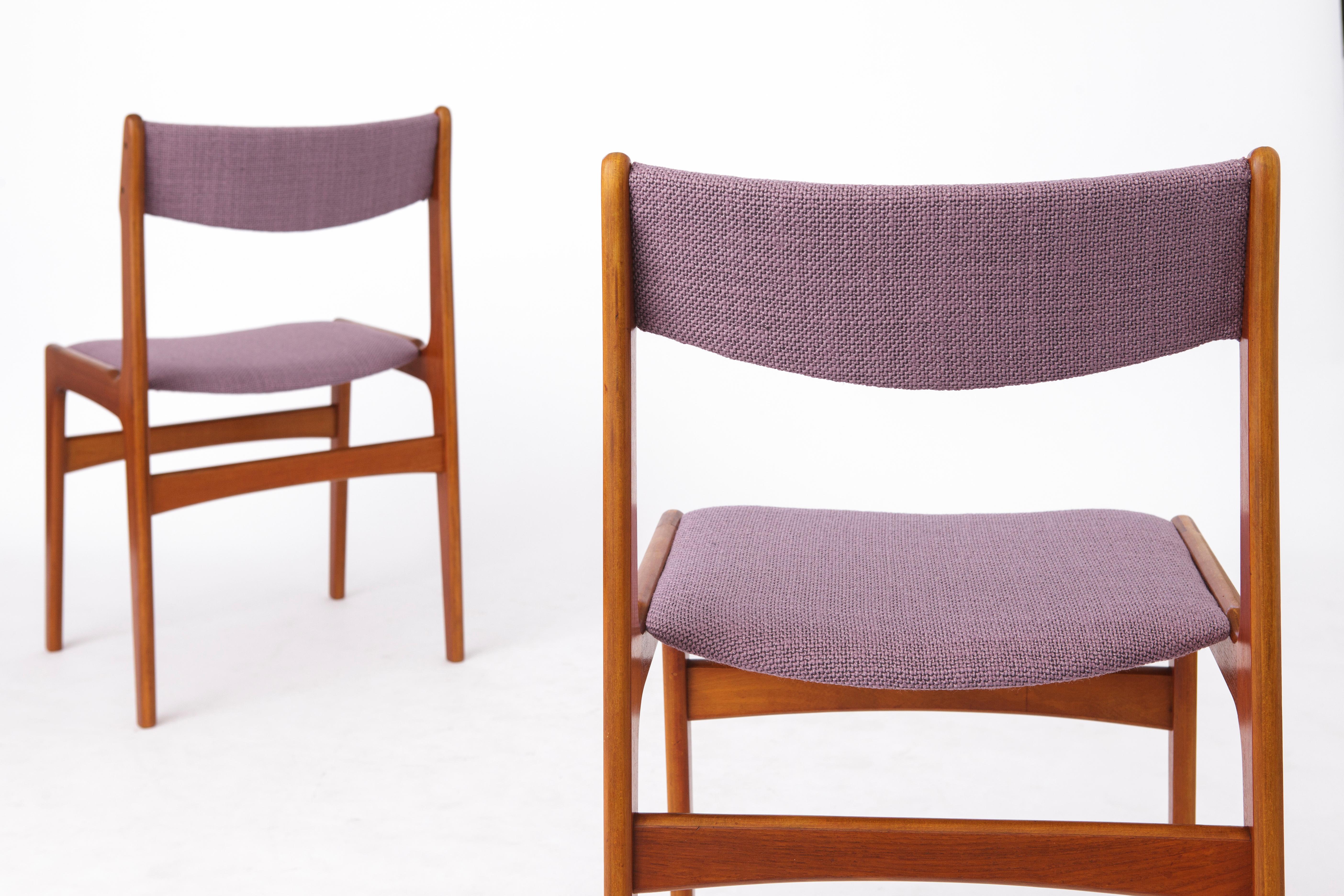 Polished Pair mid century vintage chairs, 1960s, Danish For Sale