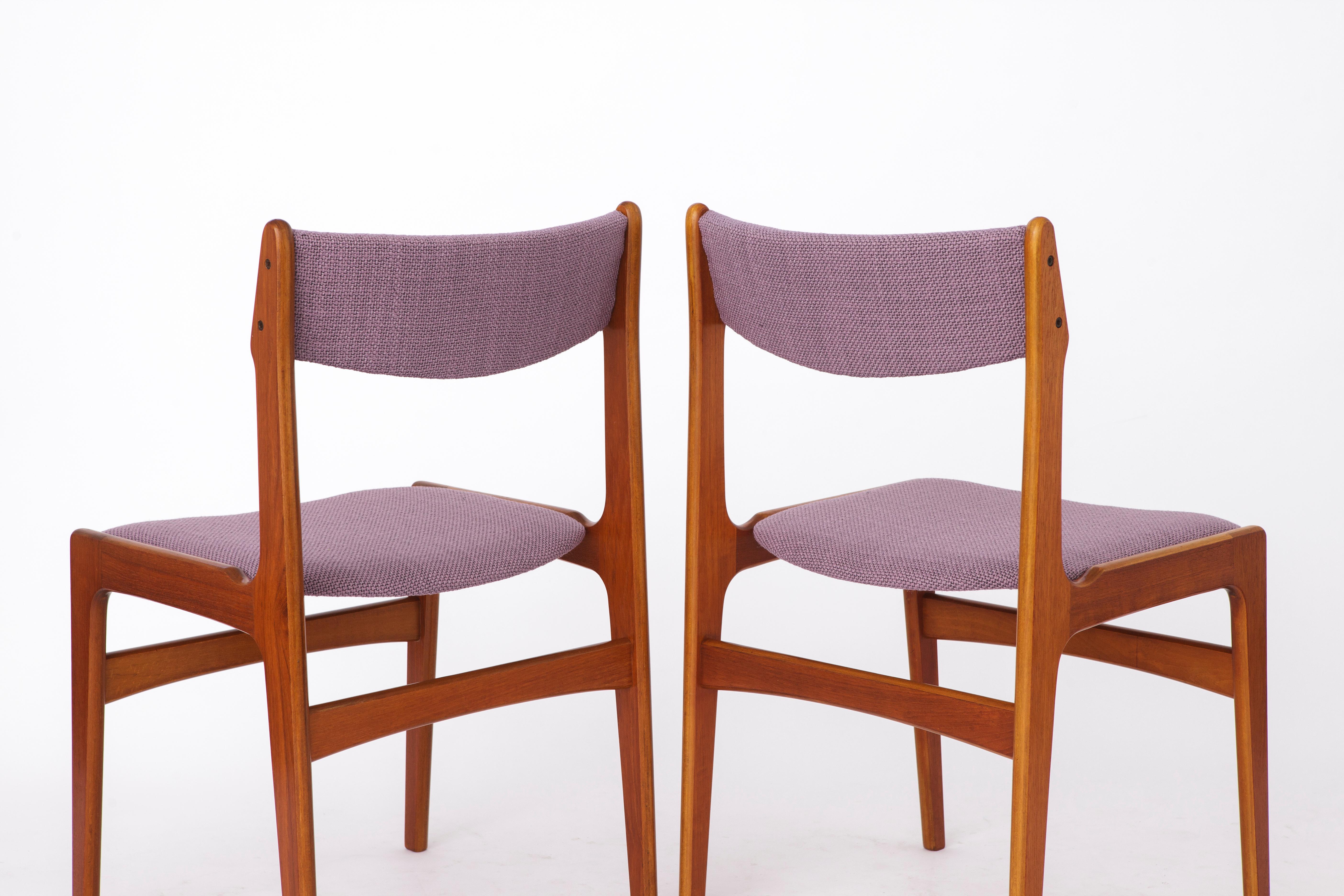 Poli Paire de chaises vintage du milieu du siècle, années 1960, danoise