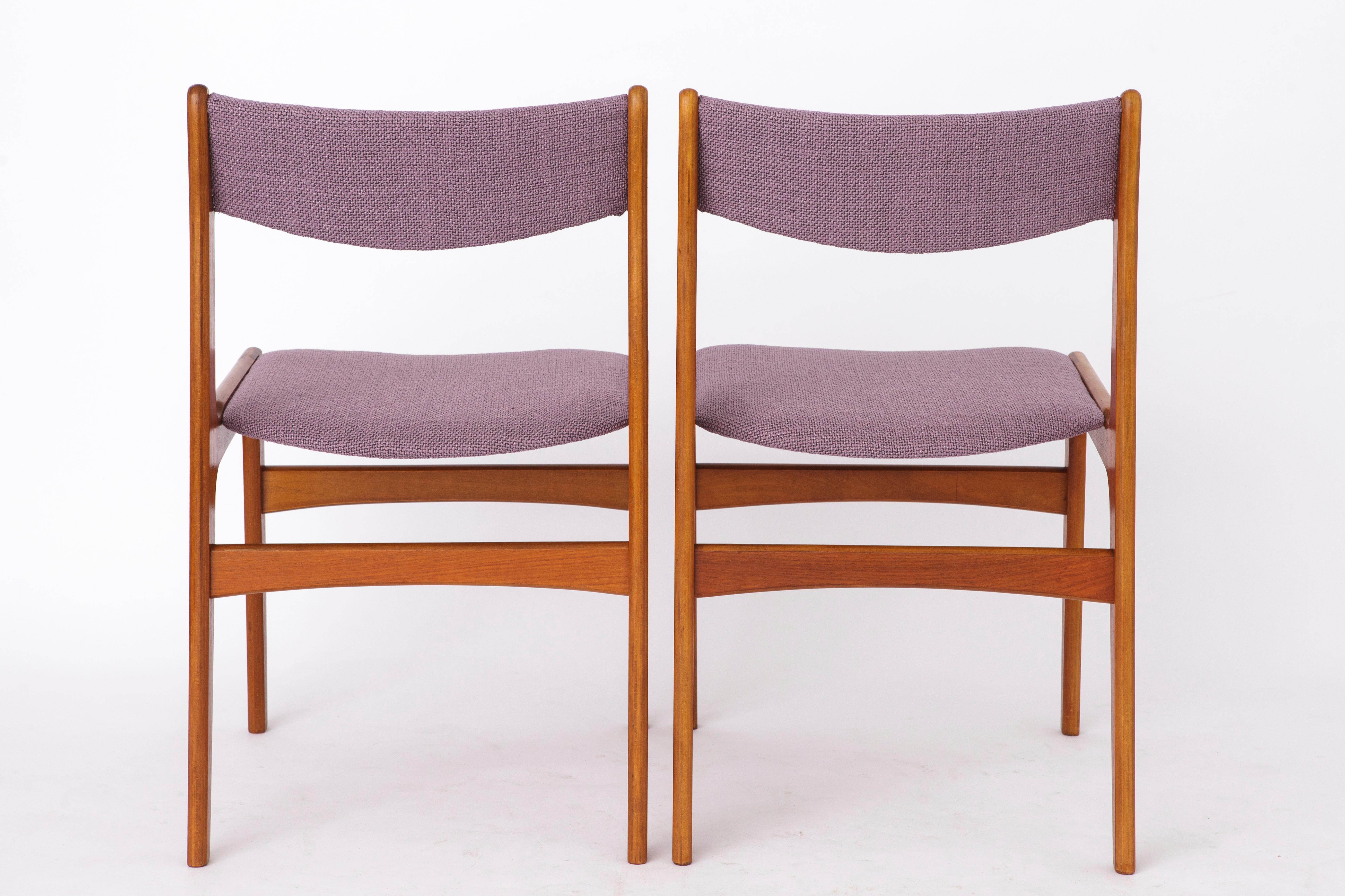 Teck Paire de chaises vintage du milieu du siècle, années 1960, danoise