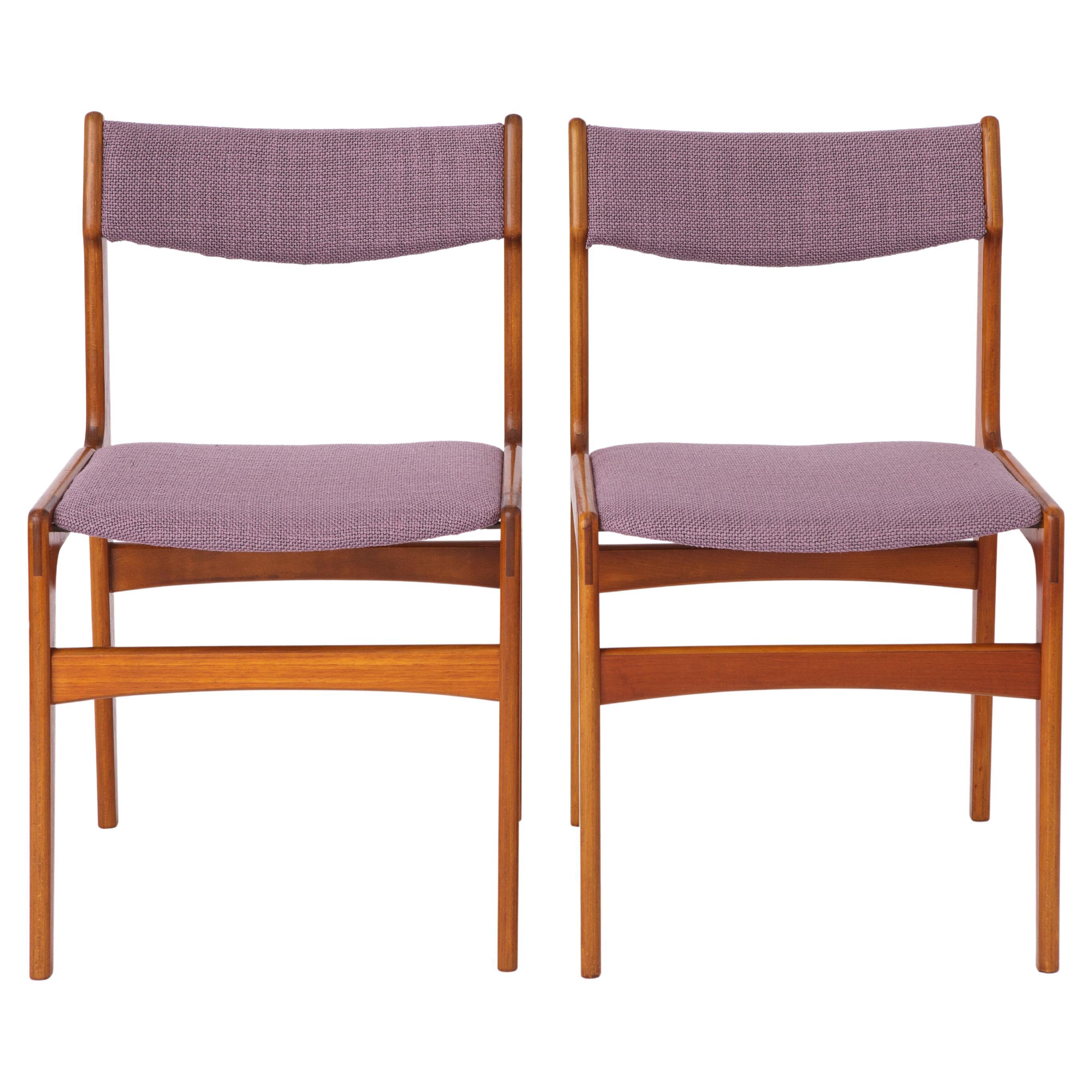 Pair mid century vintage chairs, 1960s, Danish