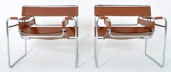Pair of Midcentury Vintage Wassily Chairs by Marcel Breuer and Produced by Knoll